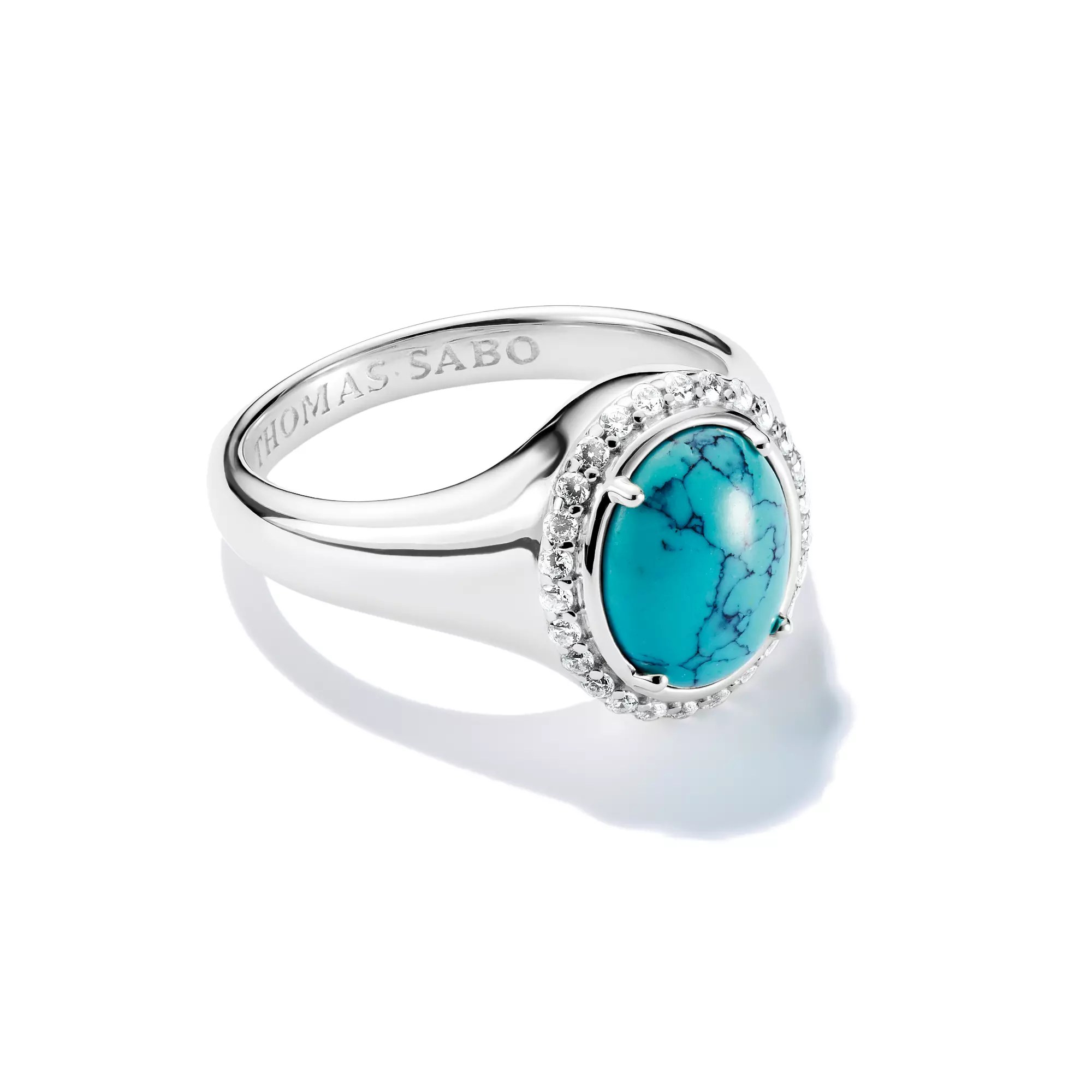 Thomas Sabo Ring Rund Türkis Silber – ELYNDRA – Zirkonia – Ansicht 2