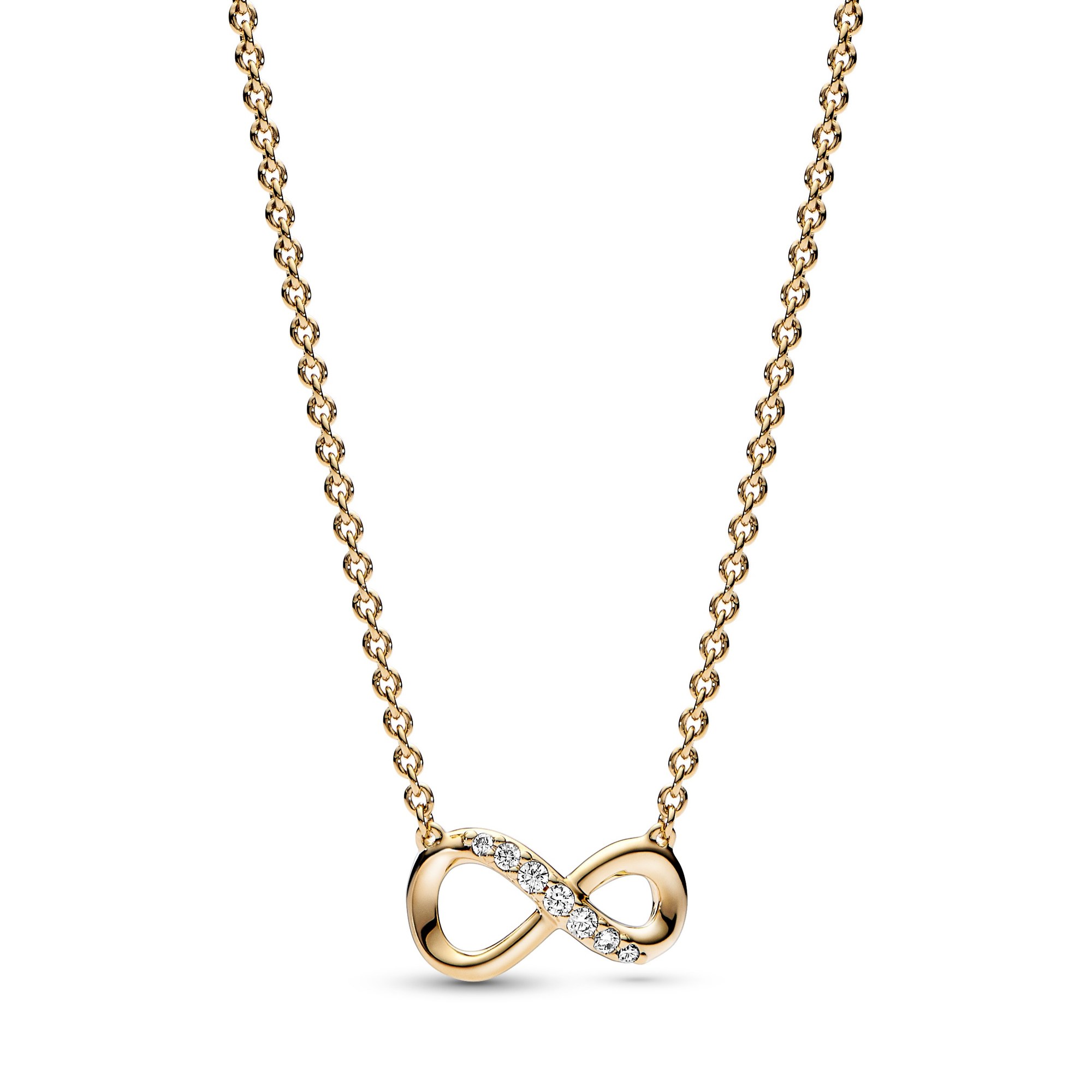 Pandora Funkelndes Unendlichkeits-Collier - 50 cm - Gelbgold Vergoldung