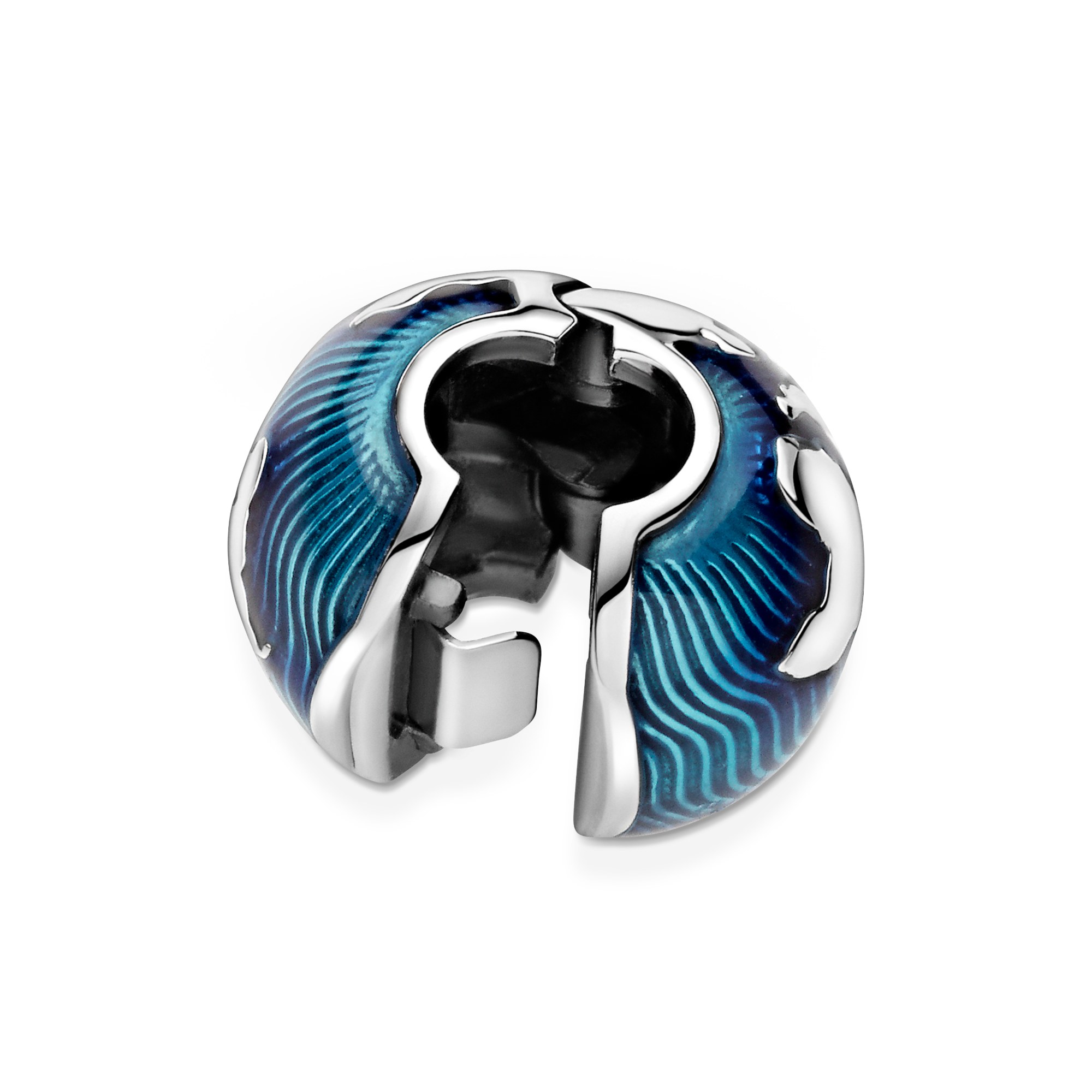 Pandora Silber Blauer Globus Clip Charm – Ansicht 5