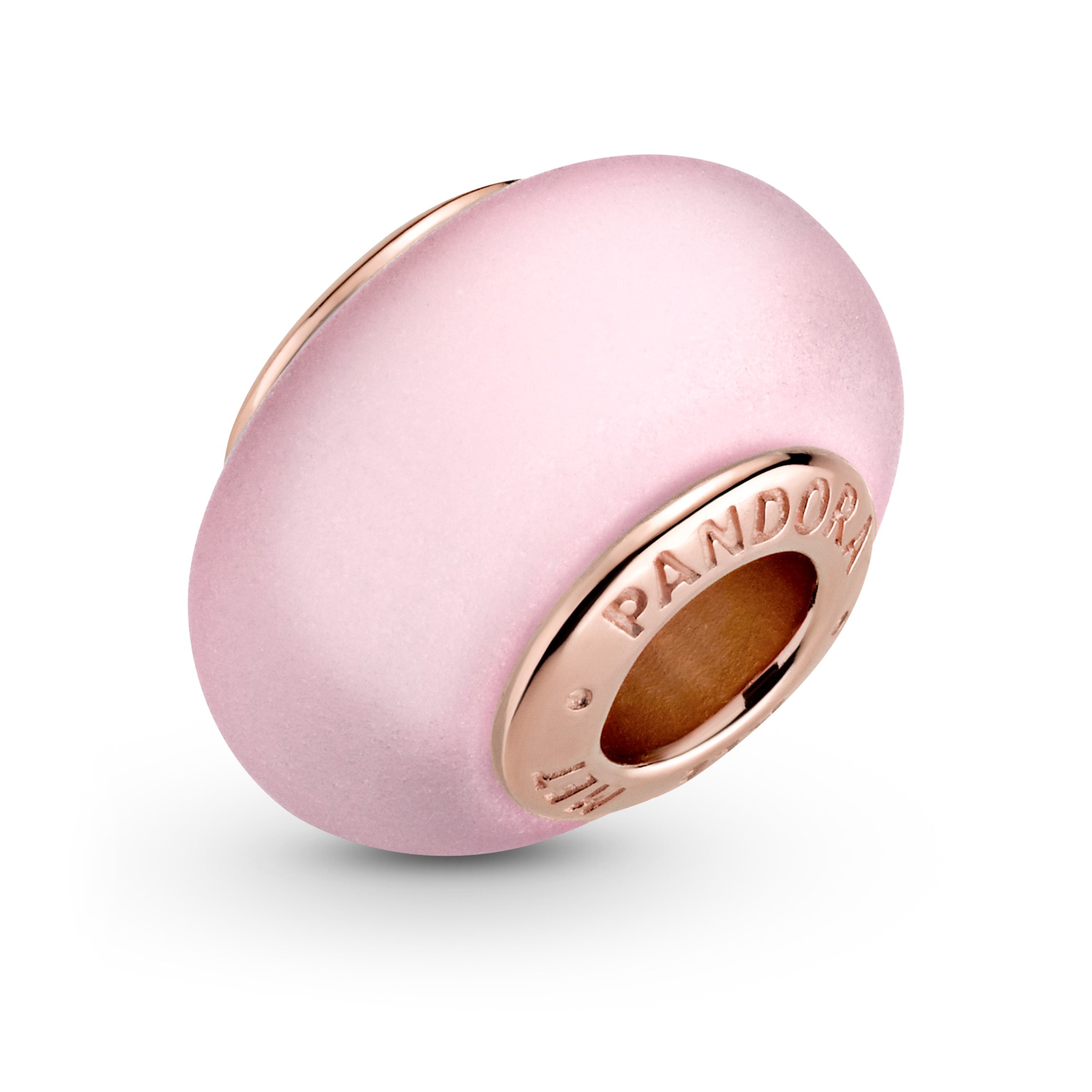 Pandora Rosé Mattrosa Muranoglas-Anhänger – Ansicht 5