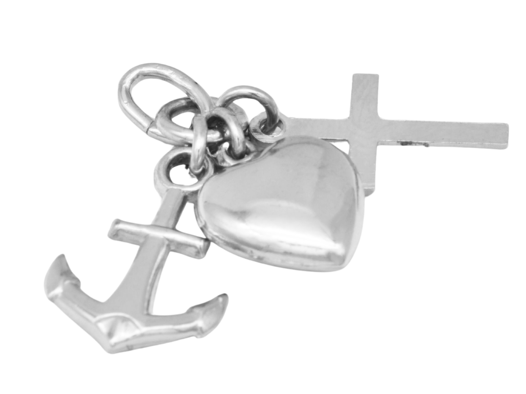 Anhänger Glaube Liebe Hoffnung - Silber poliert