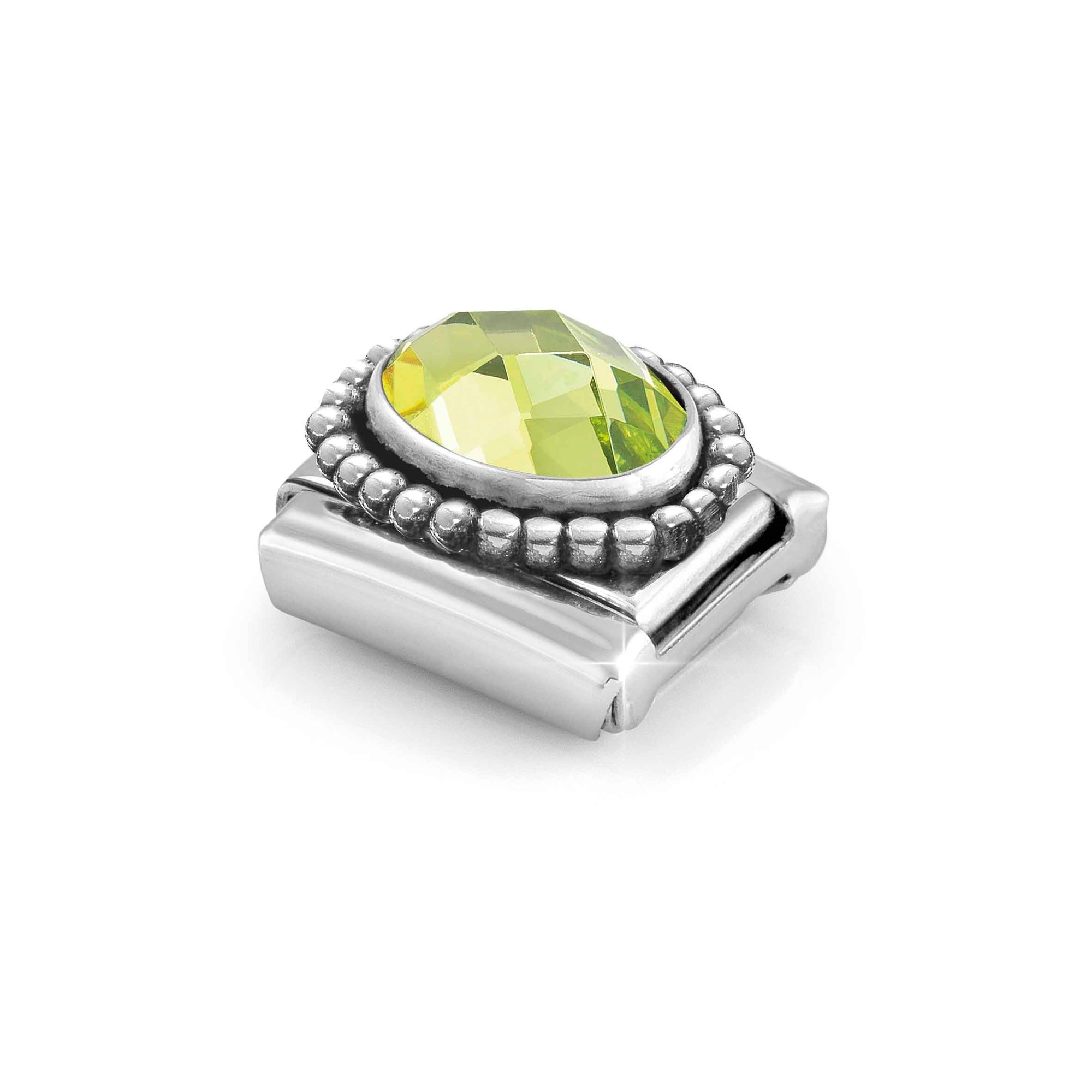 Nomination CLASSIC Element - fac. Zirkonia - oval in Sterling Silber Kugel - Grün – Ansicht 5