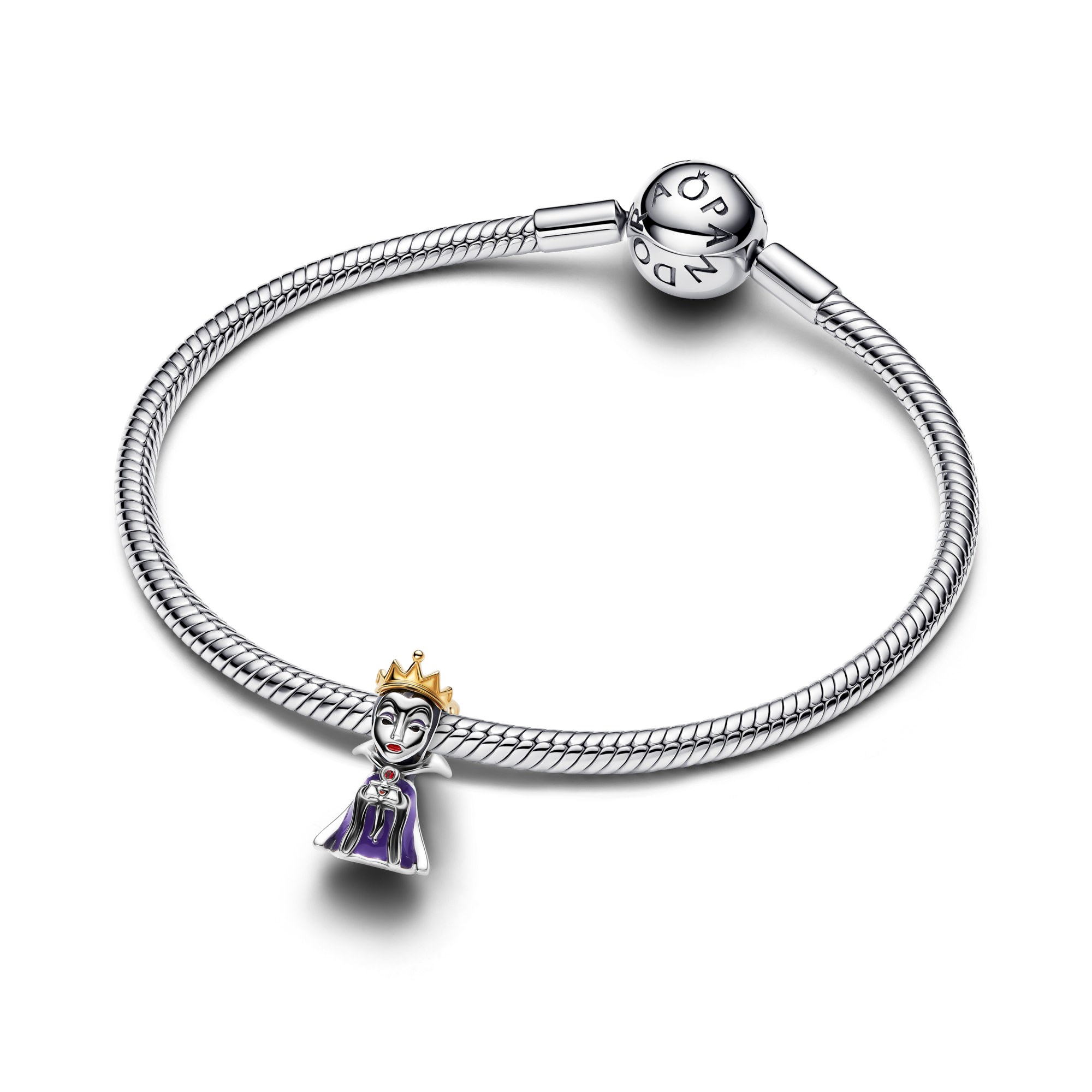 Pandora Disney Villains Böse Königin - Charm - Silber & Gelbgold Vergoldung - Emaille – Ansicht 2