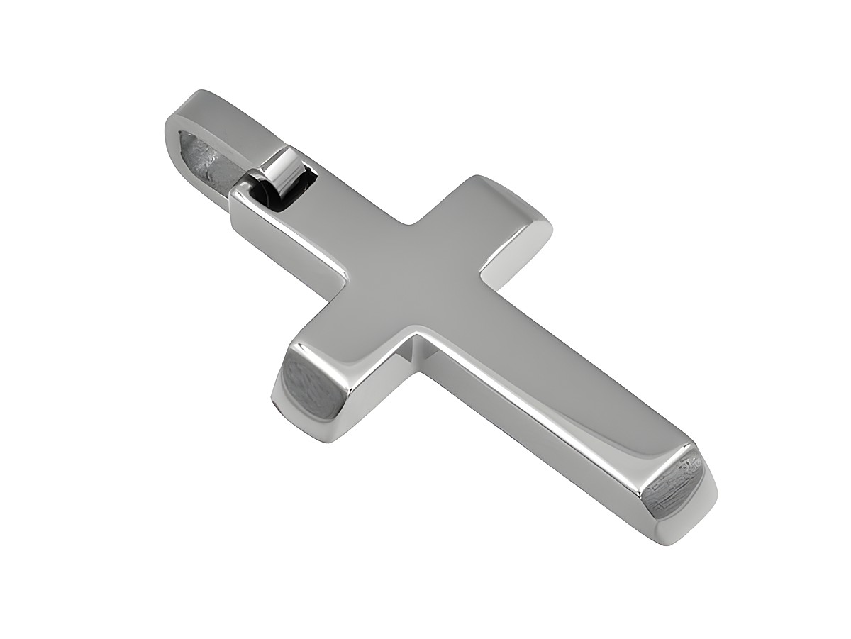 Edelstahl Kreuz Anhänger poliert 25 mm von Juwelier Harnisch, elegantes und zeitloses Design, ideal als Schmuckstück oder als Geschenk, hochwertige Verarbeitung.