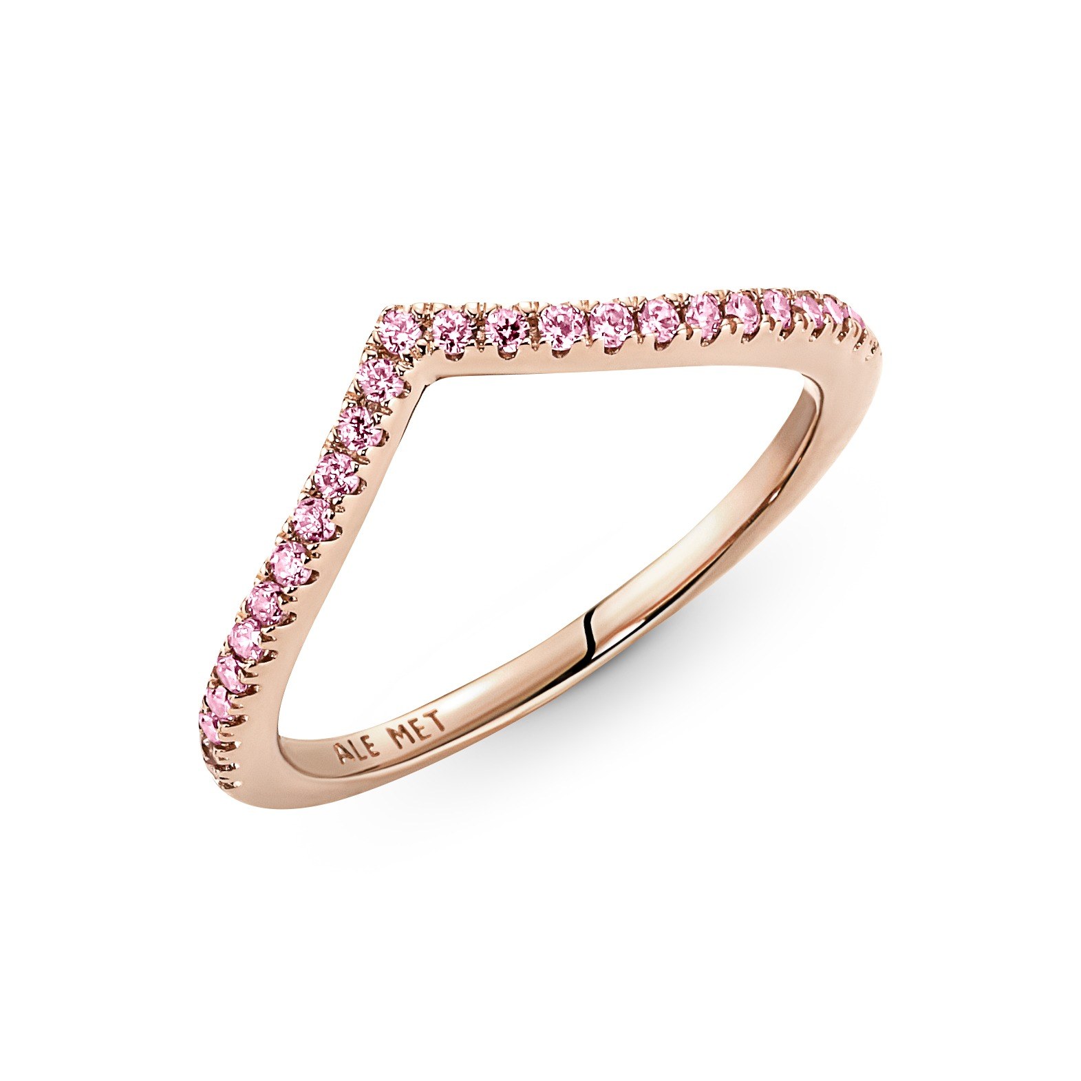 Pandora Ring ohne Zeitlimit - Roségold vergoldet - Zirkonia - Pink Ansicht 4 – Ansicht 4