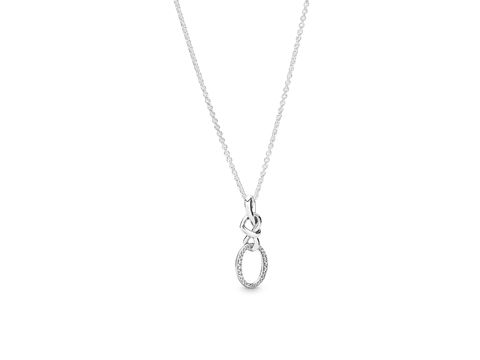 Pandora 398078CZ - 60 cm knotted hearts - Geknüpfte Herzen Silber Kette