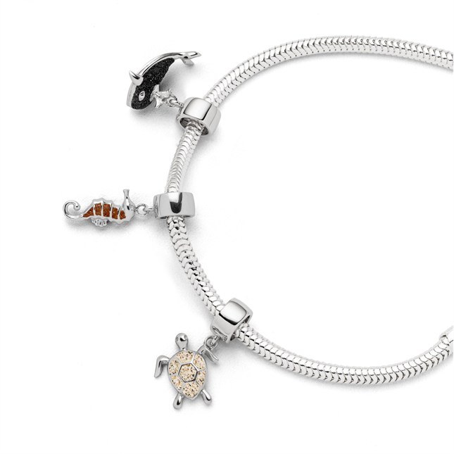 DUR Charm Schildkröte Strandsand - Sterling Silber - Strandsand – Ansicht 3