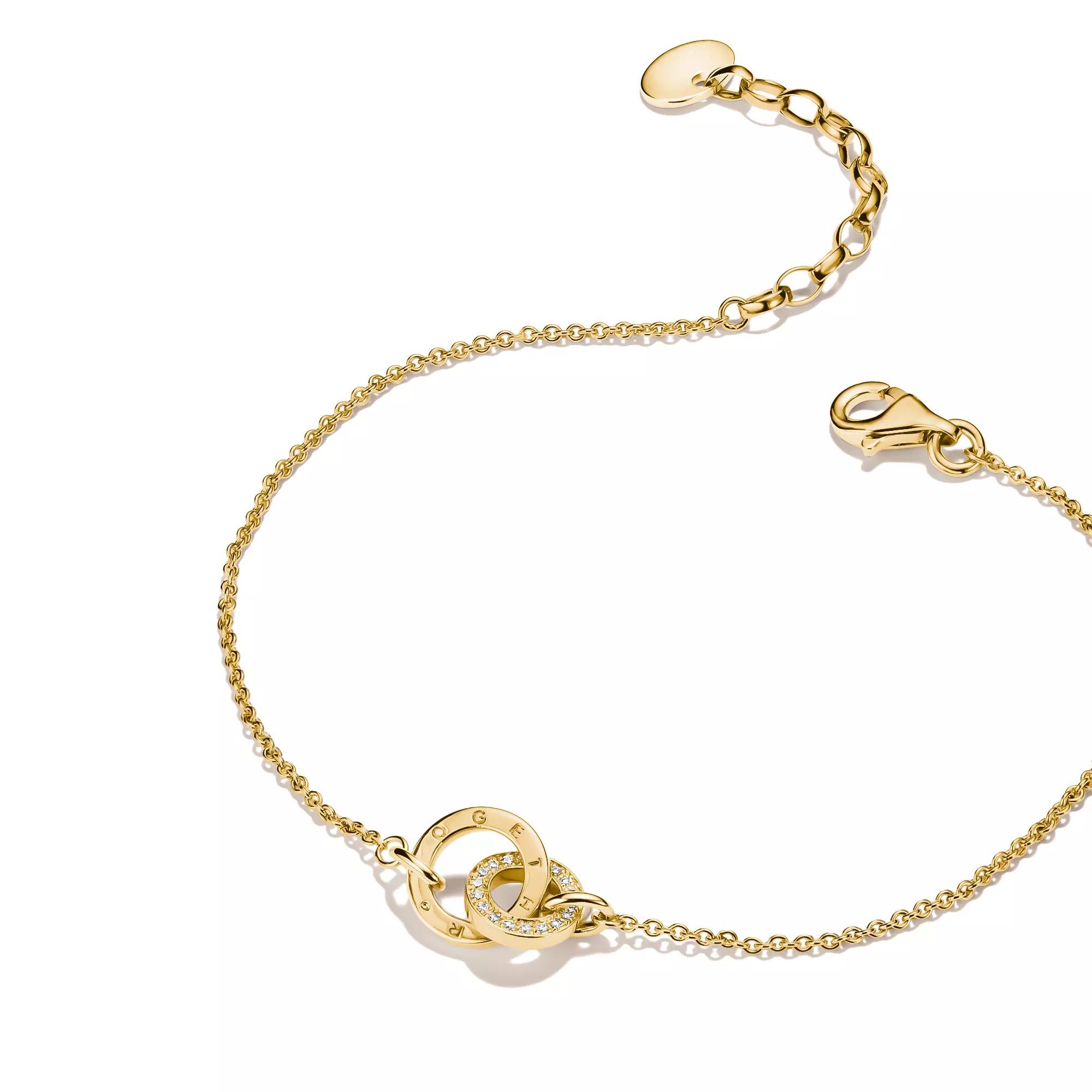 Thomas Sabo Armband Together mit weißem Zirkonia – vergoldet – 19 cm – 9 mm hoch – Ansicht 2