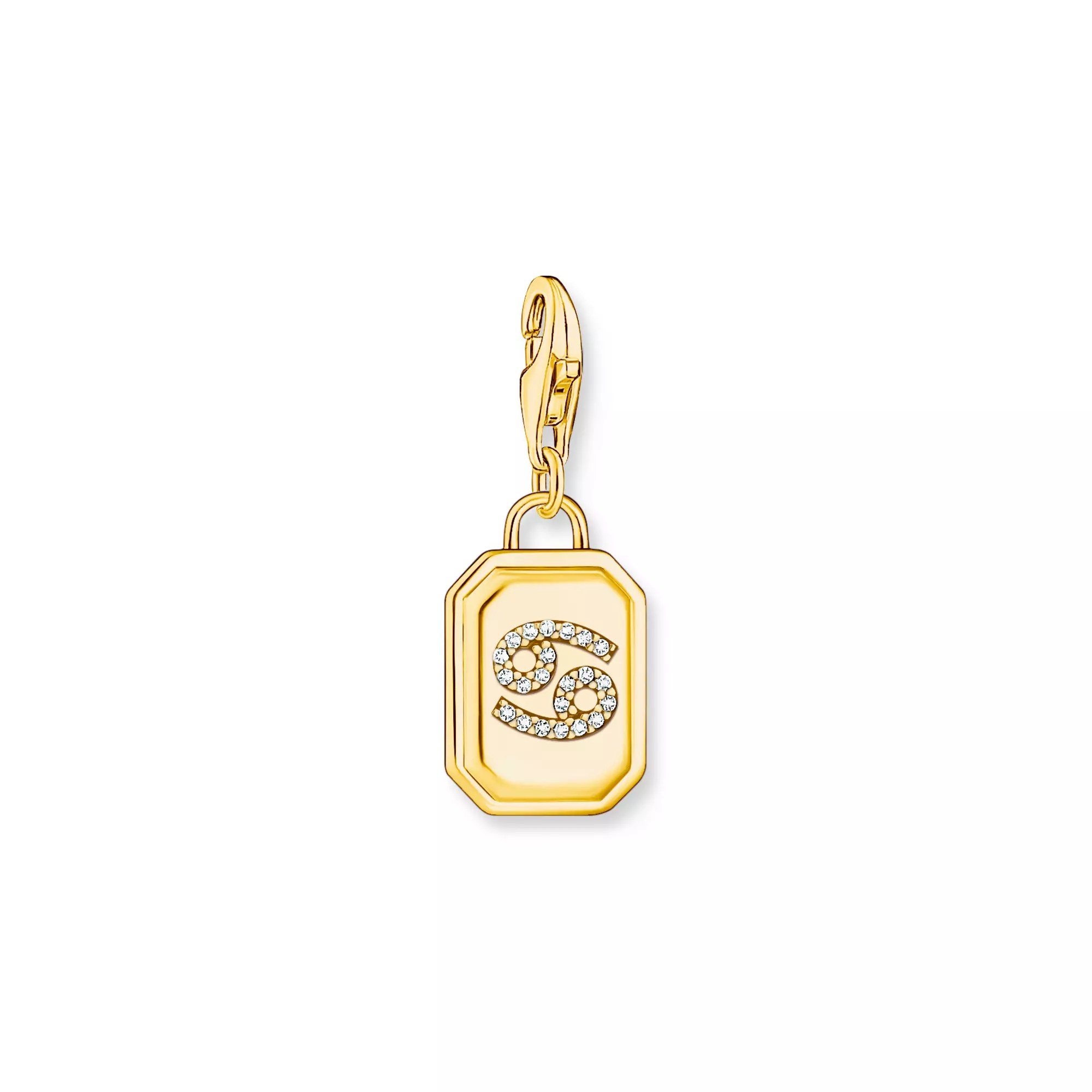 Thomas Sabo Charm-Anhänger - Sternzeichen Krebs - Silber Gelbgold verg. & Zirkonia