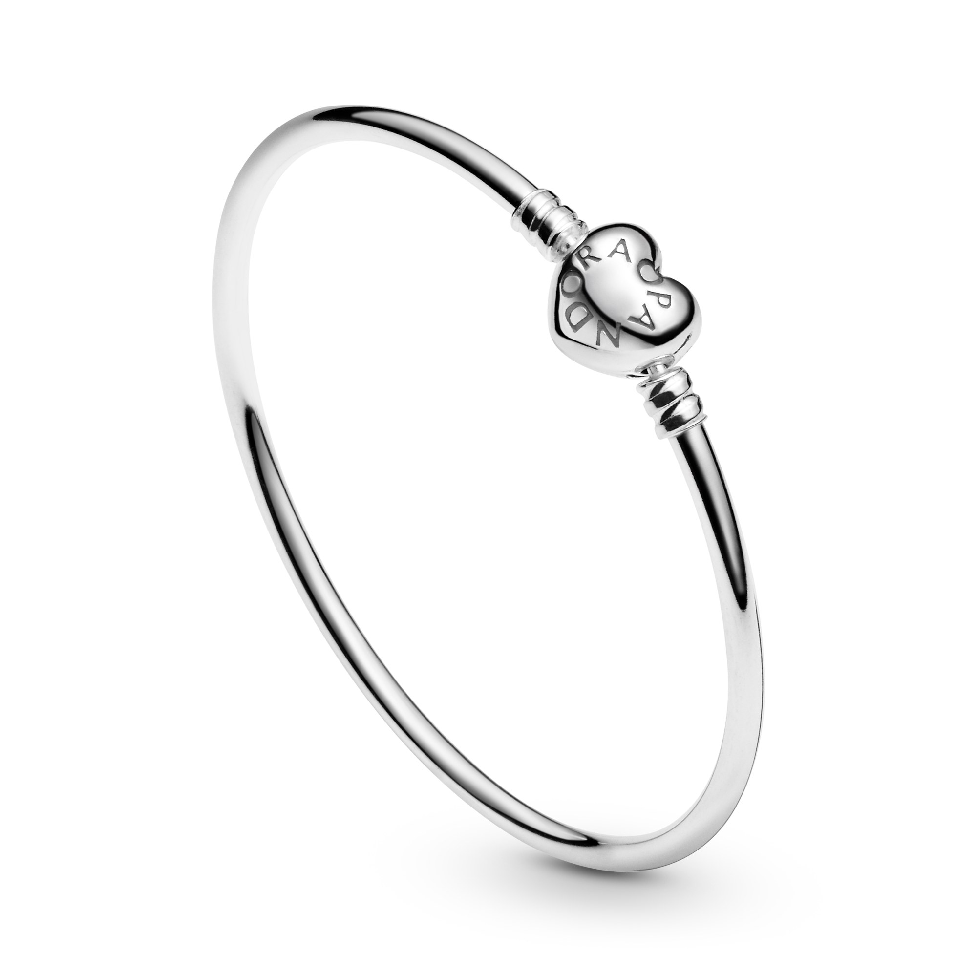 PANDORA Moments Armreif mit Herzverschluss Silber – Ansicht 2