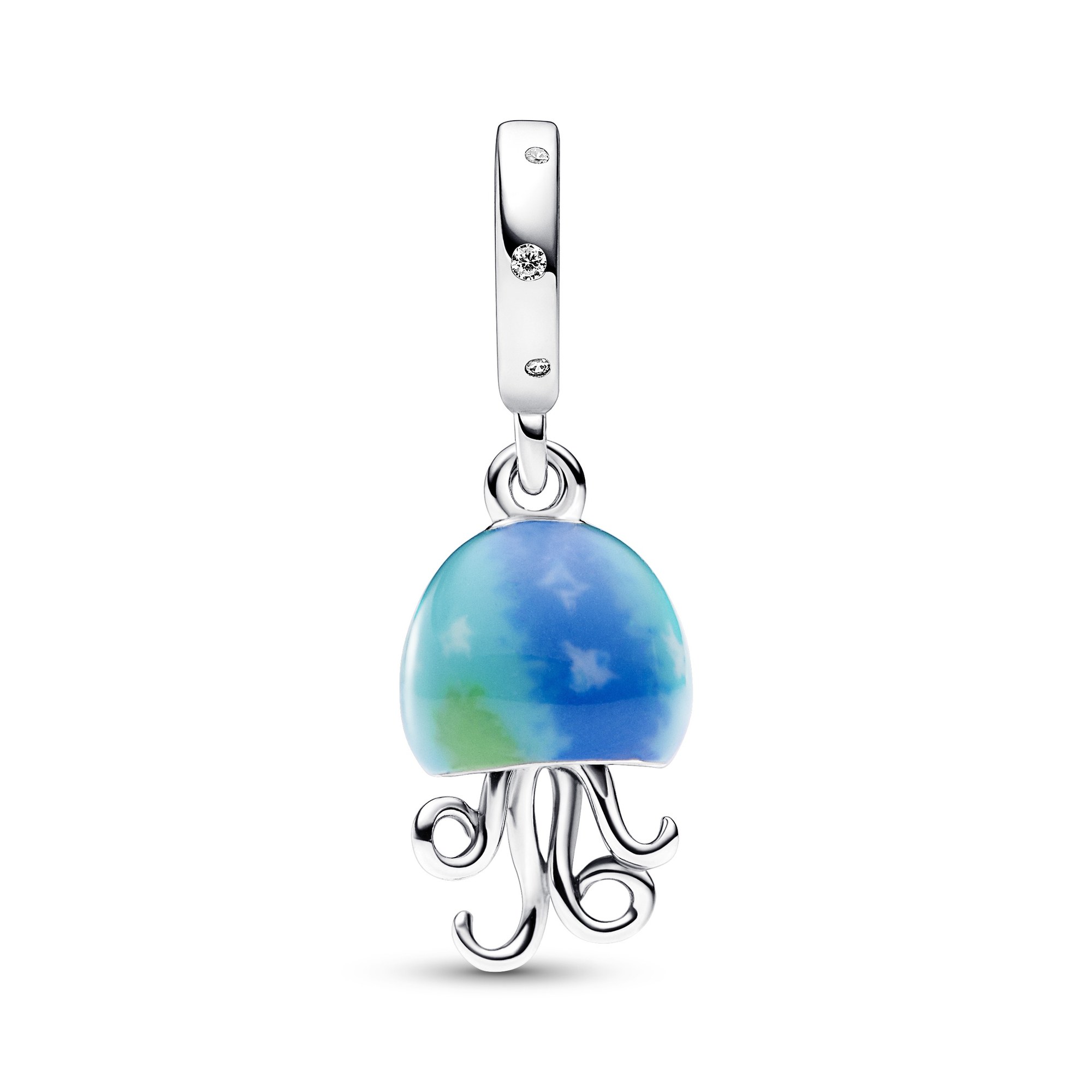 Pandora Farbwechselnde Qualle Charm-Anhänger - Sterling Silber Ansicht 2 – Ansicht 2