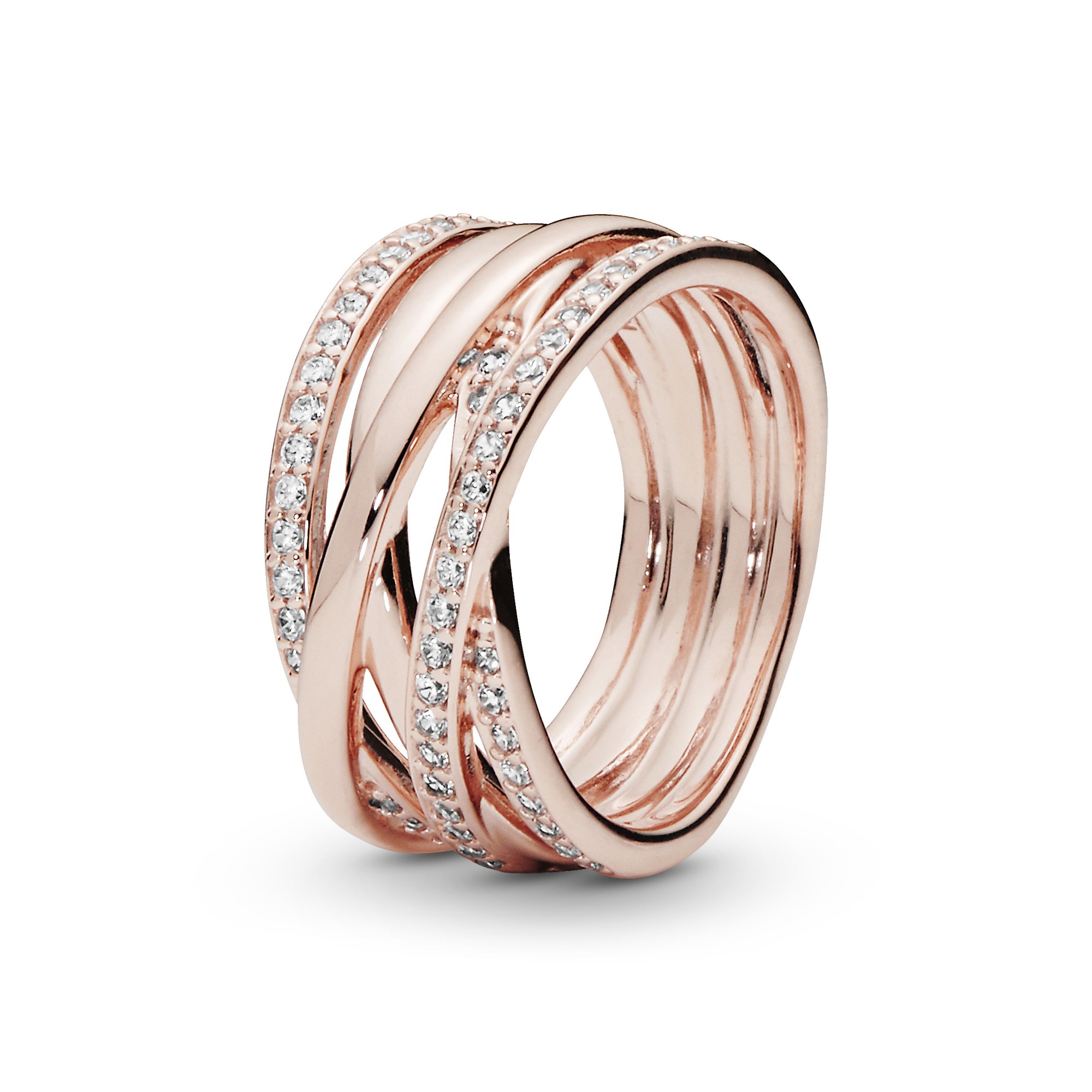 PANDORA Funkelnde Bänder - Ring - PANDORA Rose