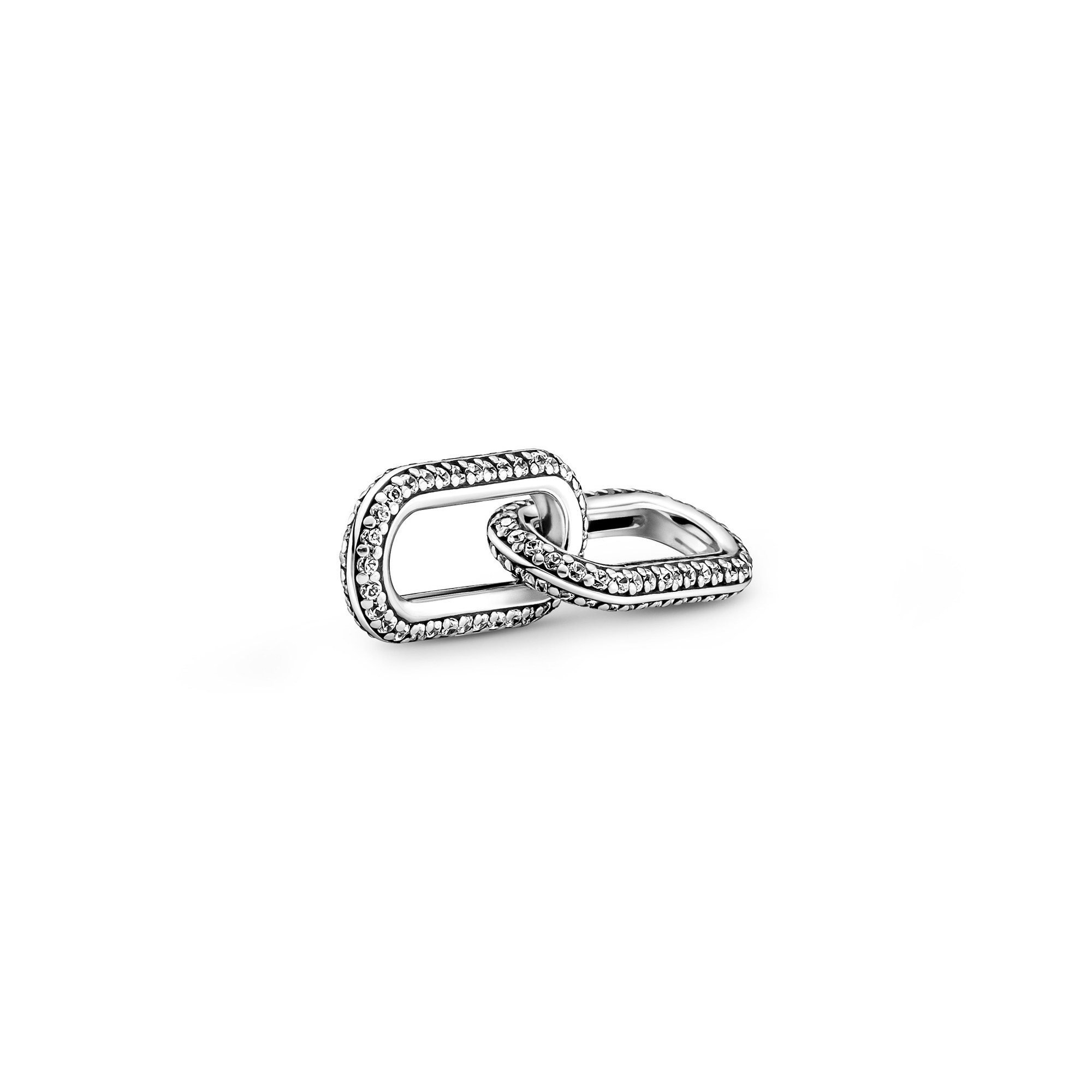 Pandora ME Verlängerung - Styling Pavé Doppel Link - Sterling Silber - Zirkonia - klar