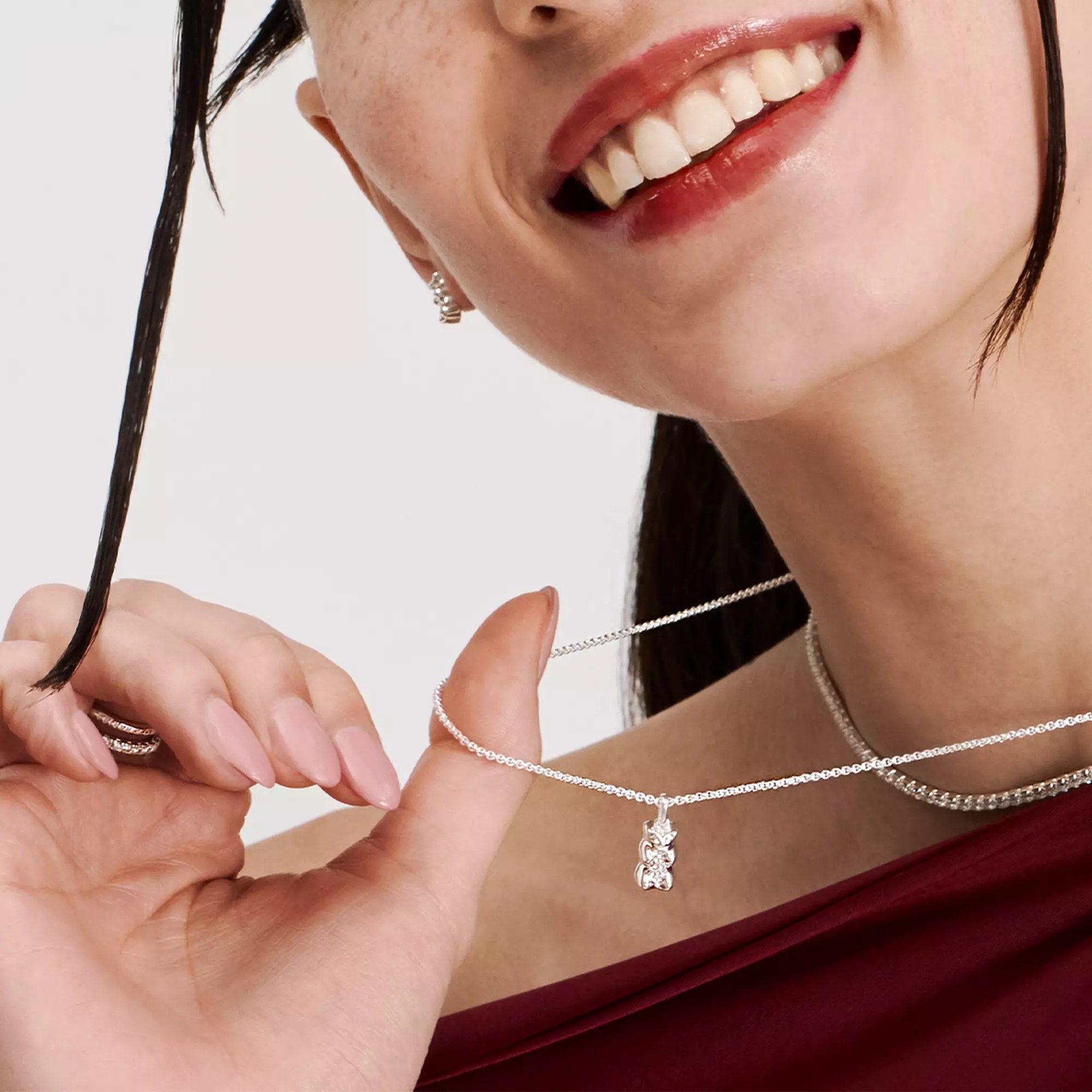 Thomas Sabo Kette - Goldbär Gummibärchen Silber - HARIBO 45 - 50 cm – Ansicht 2