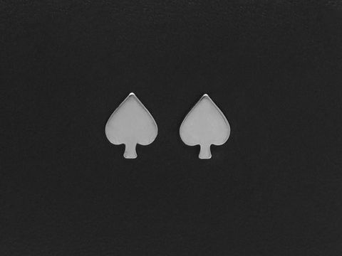 60849-0 Edelstahl Ohrstecker in Form von Pik, Hersteller Juwelier Harnisch, elegante und schlichte Gestaltung, ideal für den Alltag oder besondere Anlässe, robuste Qualität.