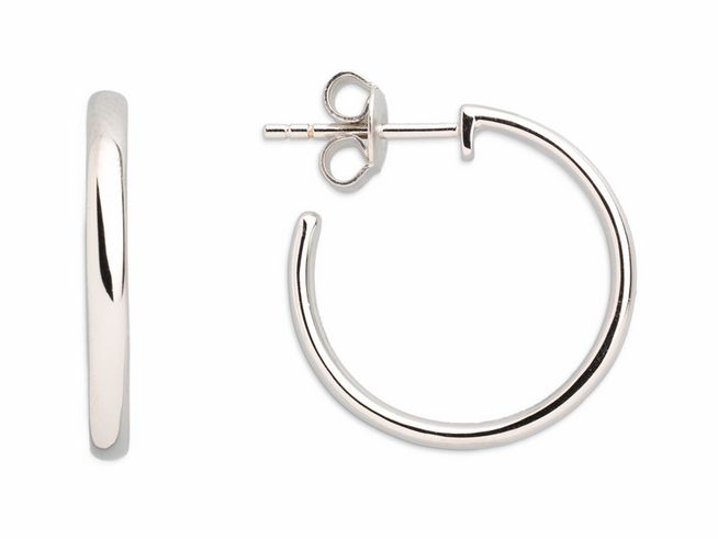 Xenox Sterling Silber Ohrringe XS3462 in Form von eleganten Creolen mit geschlossener und offener Ansicht, geeignet für jeden Anlass und zeitlos im Design.