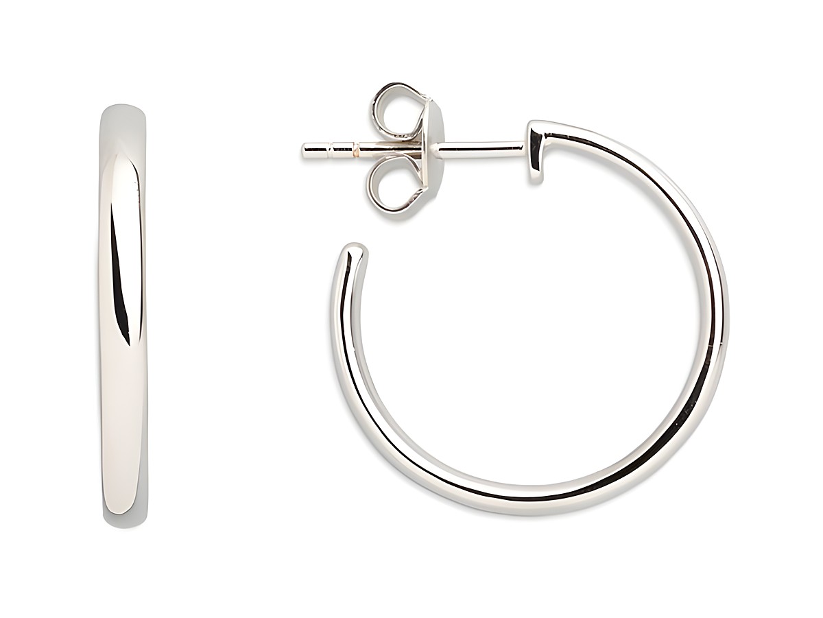 Xenox Sterling Silber Ohrringe XS3462 in Form von eleganten Creolen mit geschlossener und offener Ansicht, geeignet für jeden Anlass und zeitlos im Design.