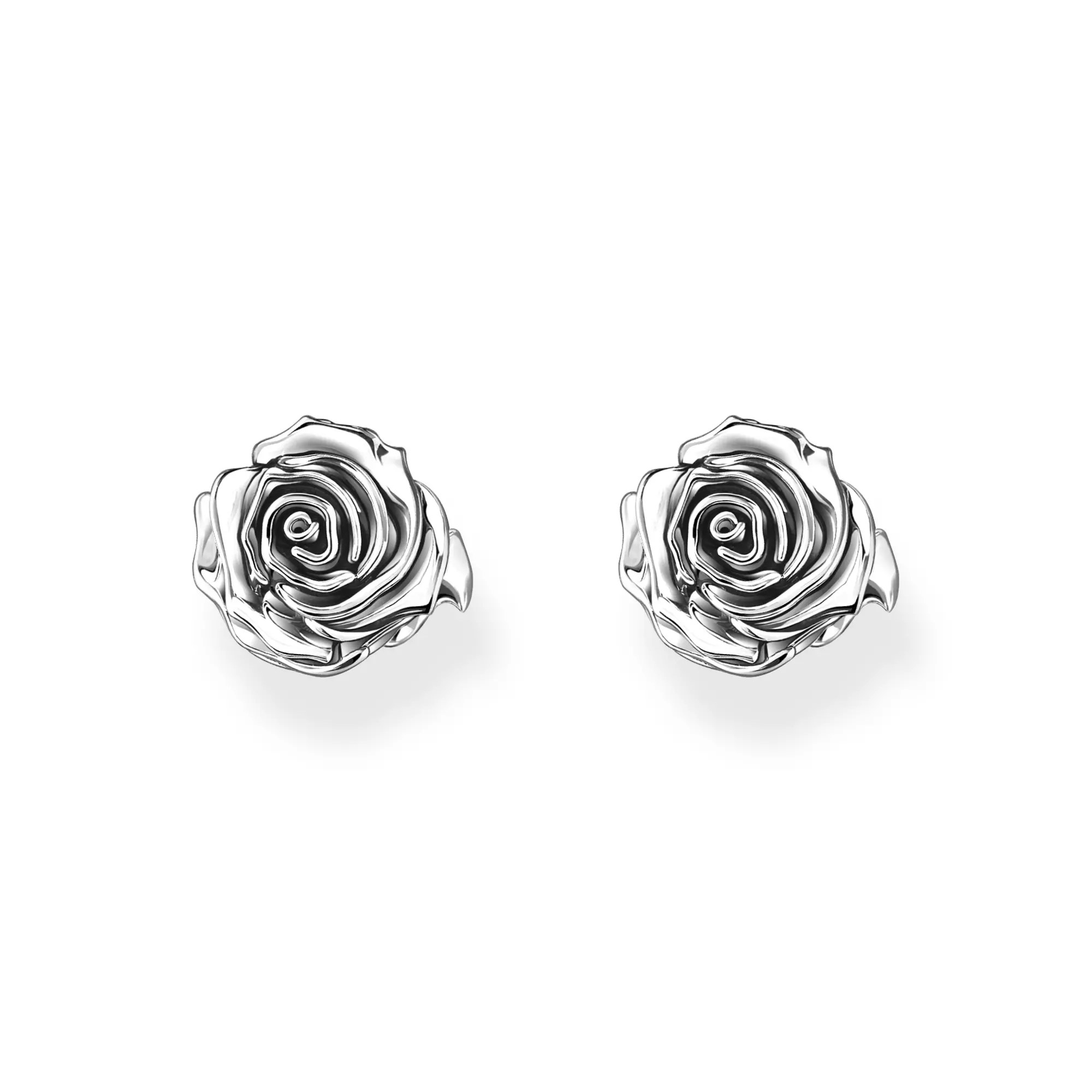 Thomas Sabo Ohrstecker - Rosen Silber - Midnight Rose – Ansicht 3