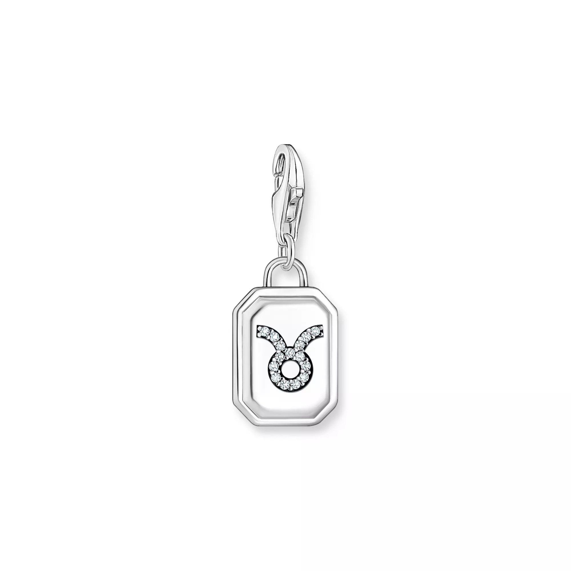 Thomas Sabo Charm-Anhänger - Sternzeichen Stier - Silber gesch. & Zirkonia