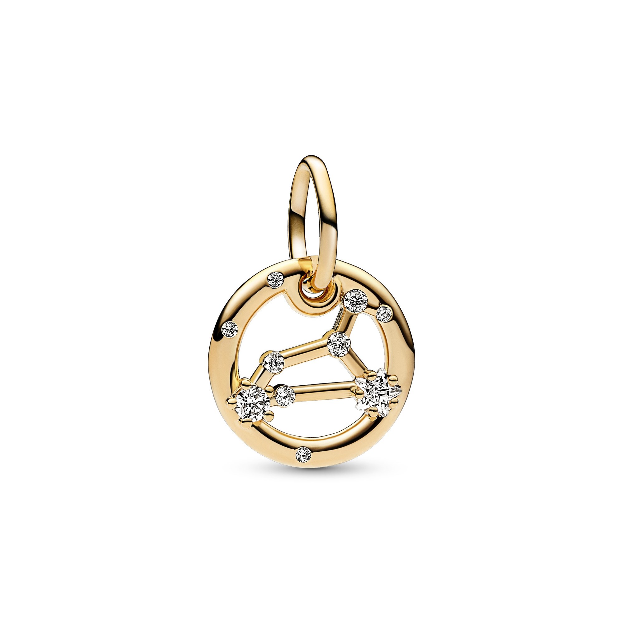 Pandora Sternzeichen Löwe Charm-Anhänger - Gelbgold Vergoldung - Zirkonia