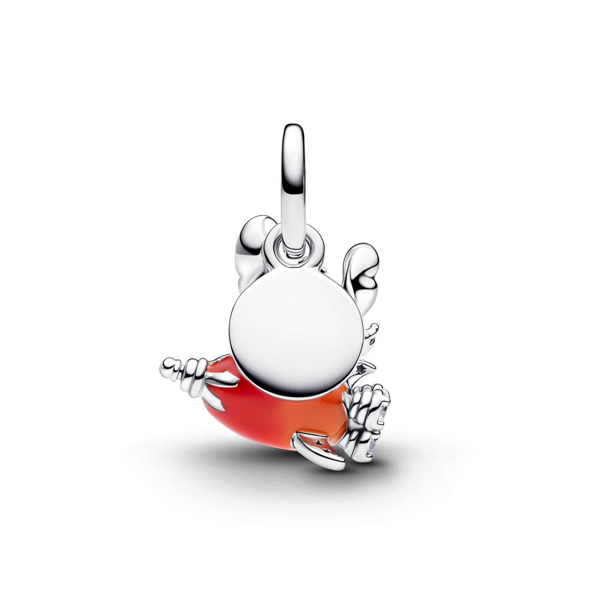 Pandora Disney Stitch Raketenschiff Charm-Anhänger - Sterling Silber - Zirkonia Emaille Orange – Ansicht 2
