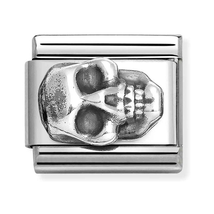 Nomination Composable Classic Charm Totenkopf - Edelstahl, Sterling Silber