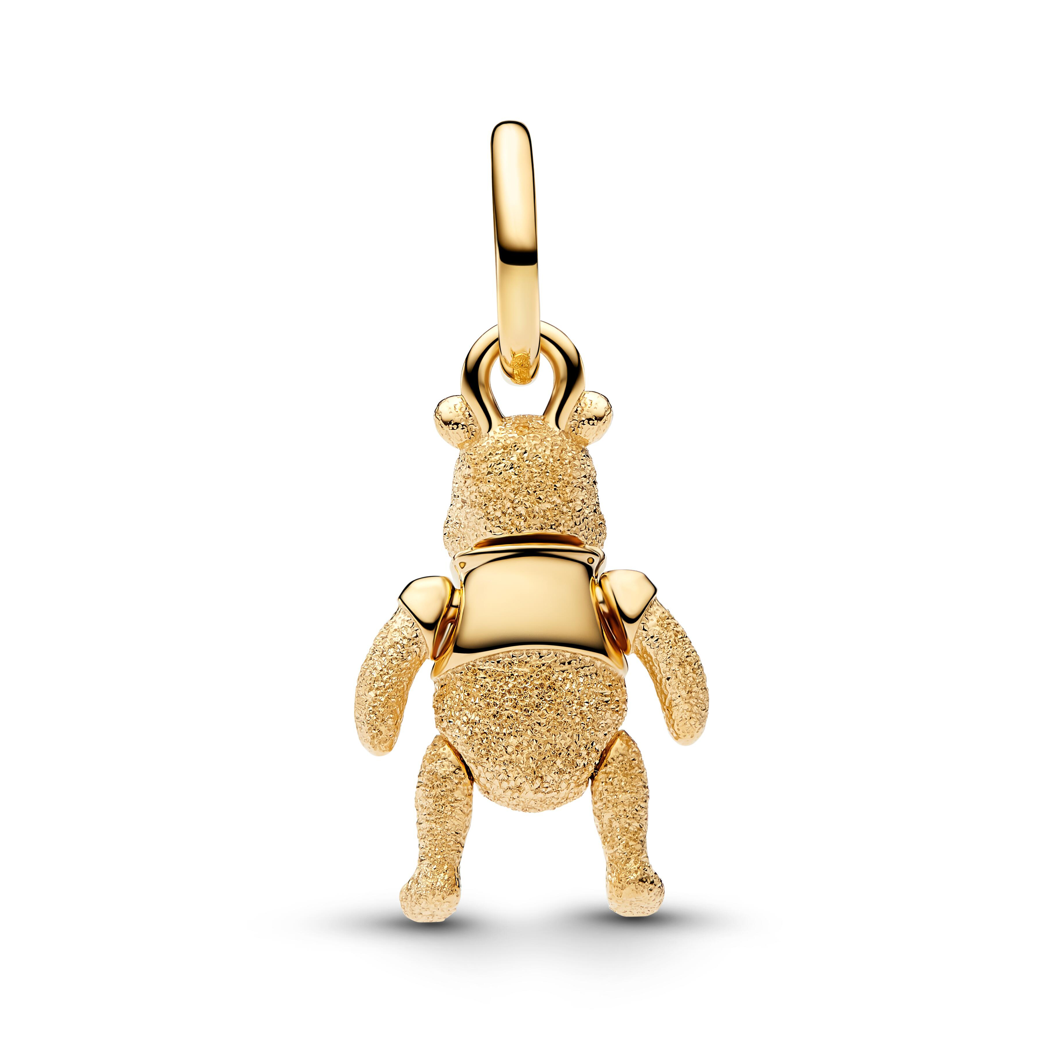 Pandora Disney - Hänge-Charm Winnie Puuh niedlich - Gelbgold Vergoldung – Ansicht 2