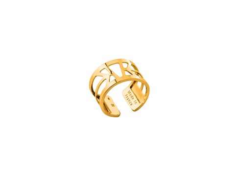 Goldener Ring von Les Georgettes aus der Serie Les Essentielles mit einem filigranen, offenen Design in Größe 52-54 und einer Breite von 12 mm, Modellname IBIZA.