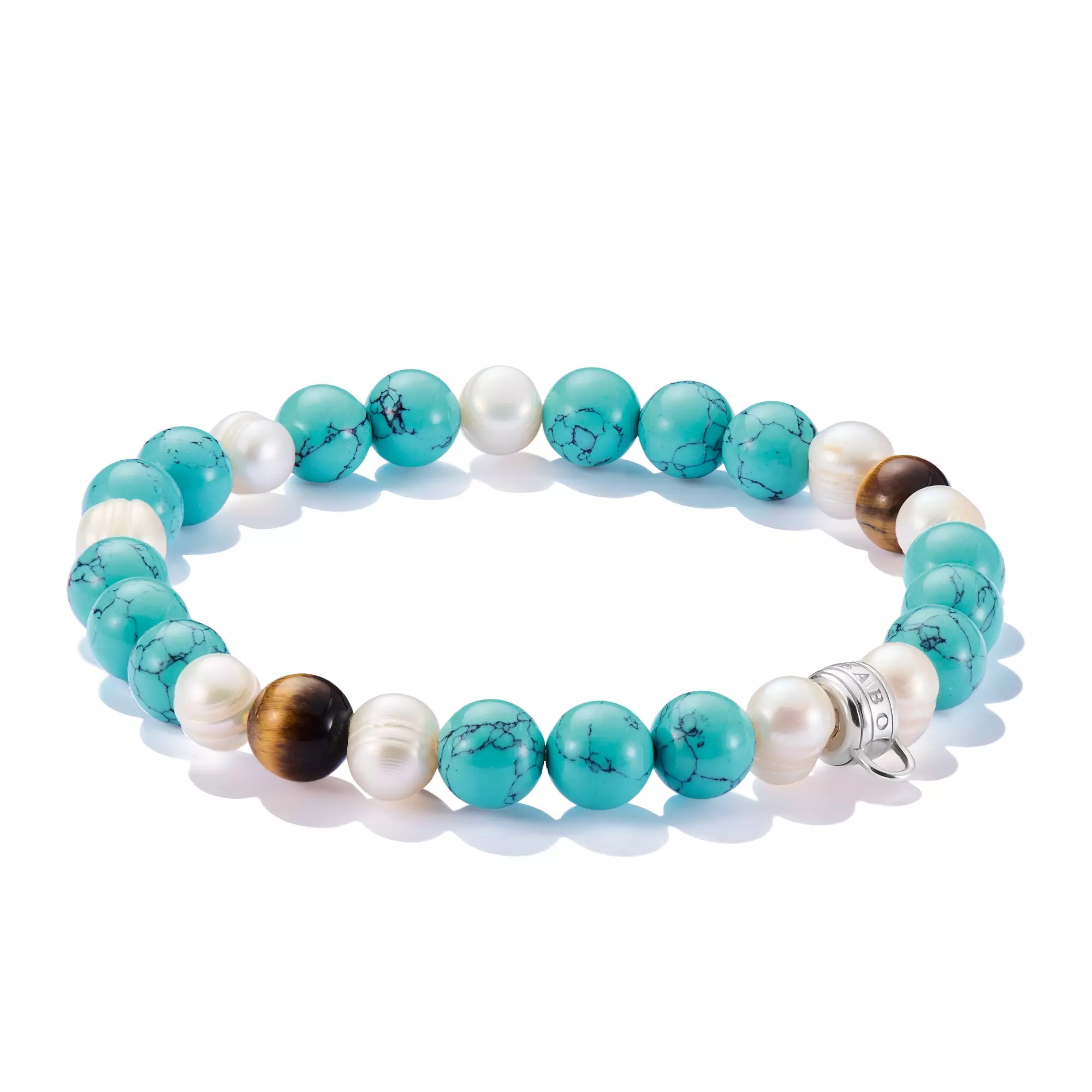 Thomas Sabo Bead-Armband mit bunten Steinen Silber – BUNT – 15 cm – Ansicht 2