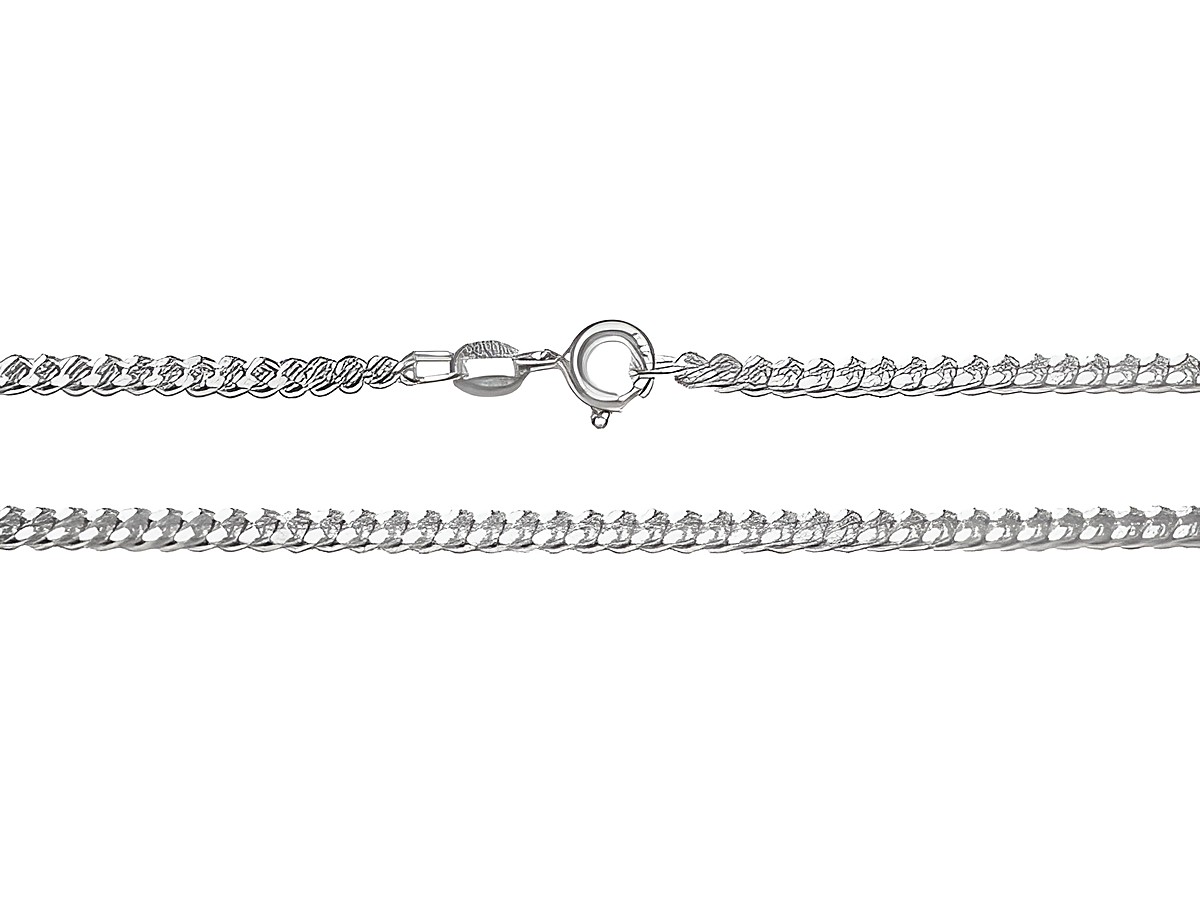 Silberkette 925 Sterling Silber Panzermuster 38cm 1,2mm mit Karabinerverschluss, Hersteller: Juwelier Harnisch, glänzende Oberfläche und robustes Design, ideal für modische Akzente.
