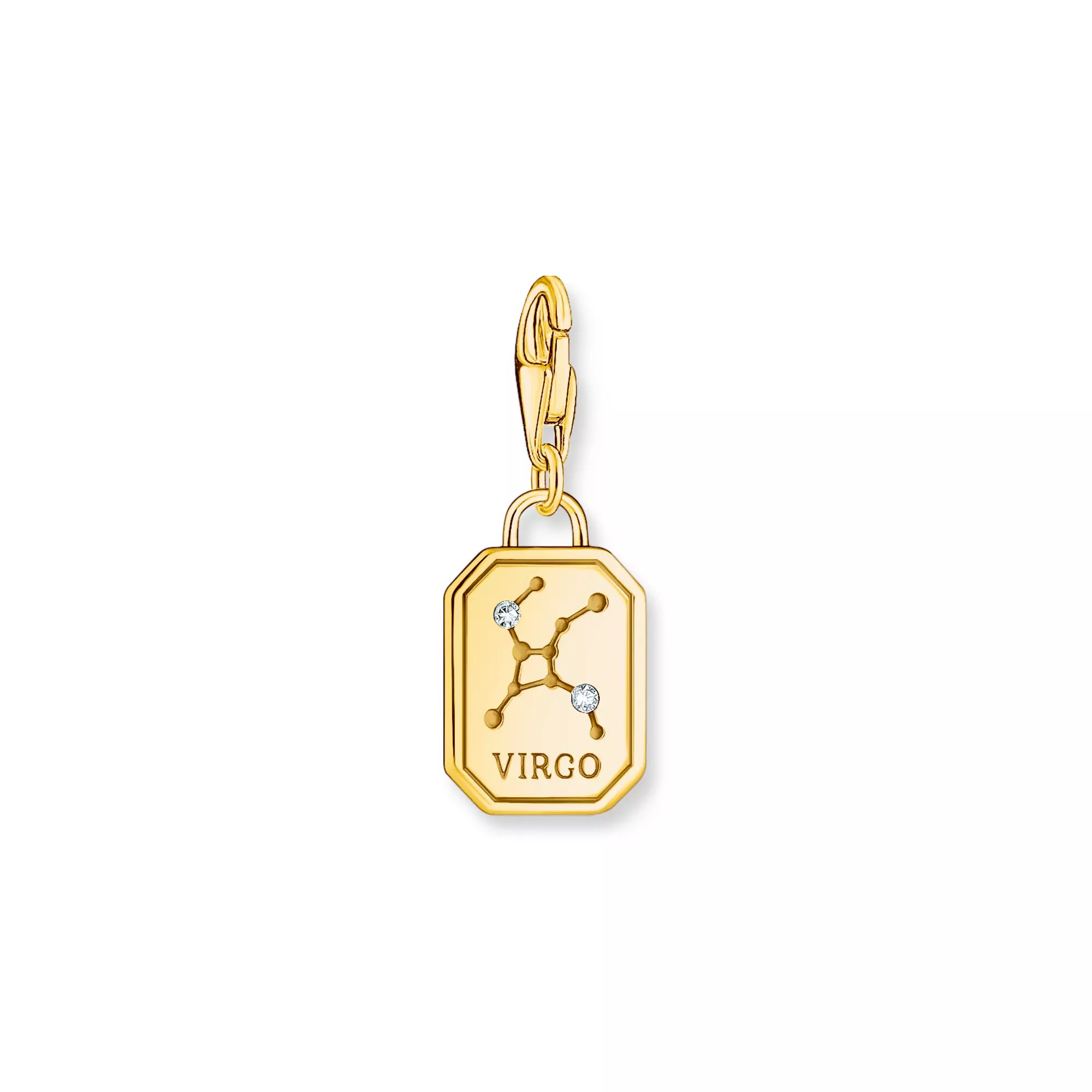 Thomas Sabo Charm-Anhänger - Sternzeichen Jungfrau - Silber Gelbgold verg. & Zirkonia – Ansicht 2