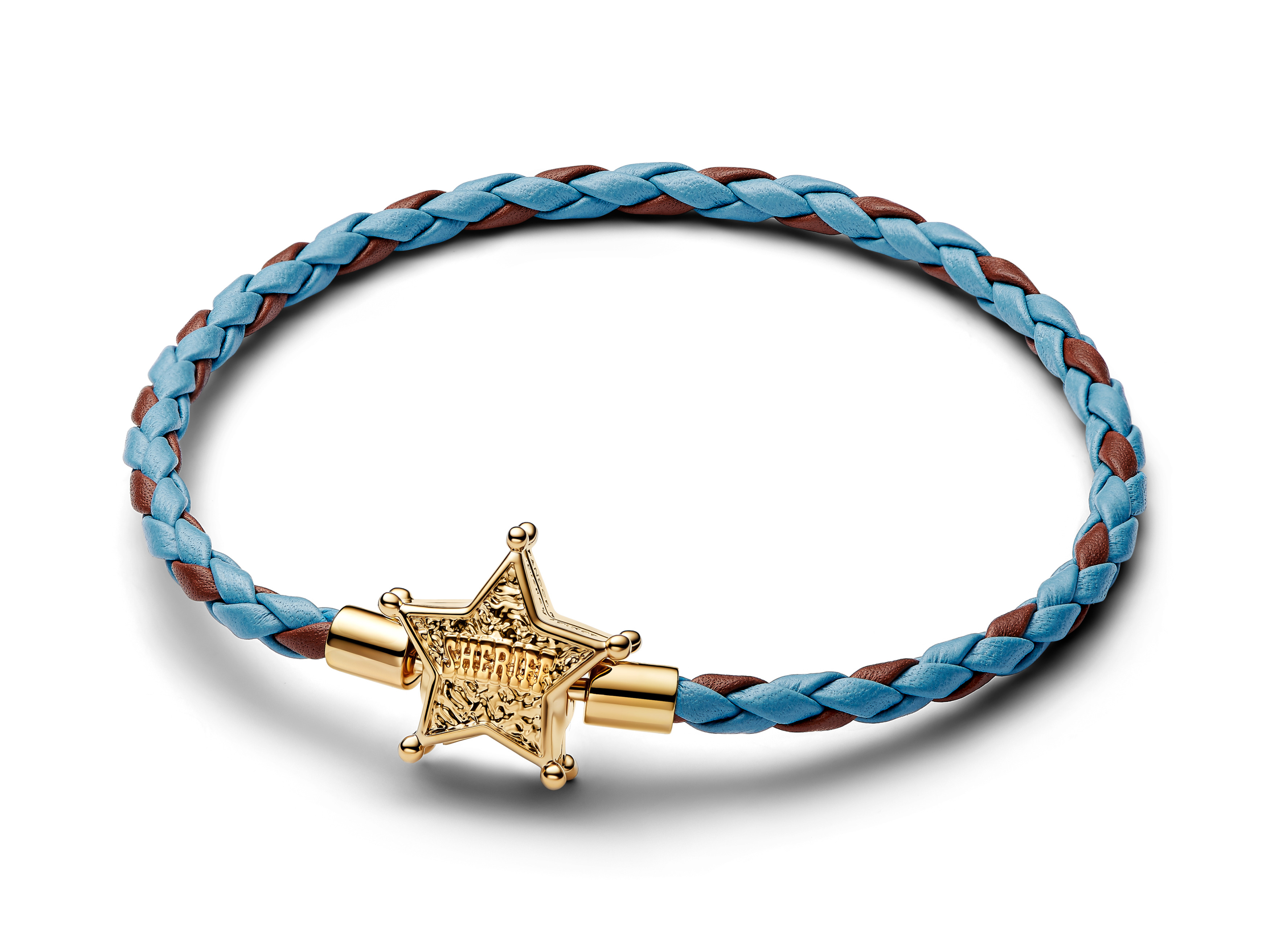 Pandora 564605C01-S3 - Disney Pixar Toy Story Sheriffstern-Armband - Blau - 20,50 cm - Gelbgold Vergoldung