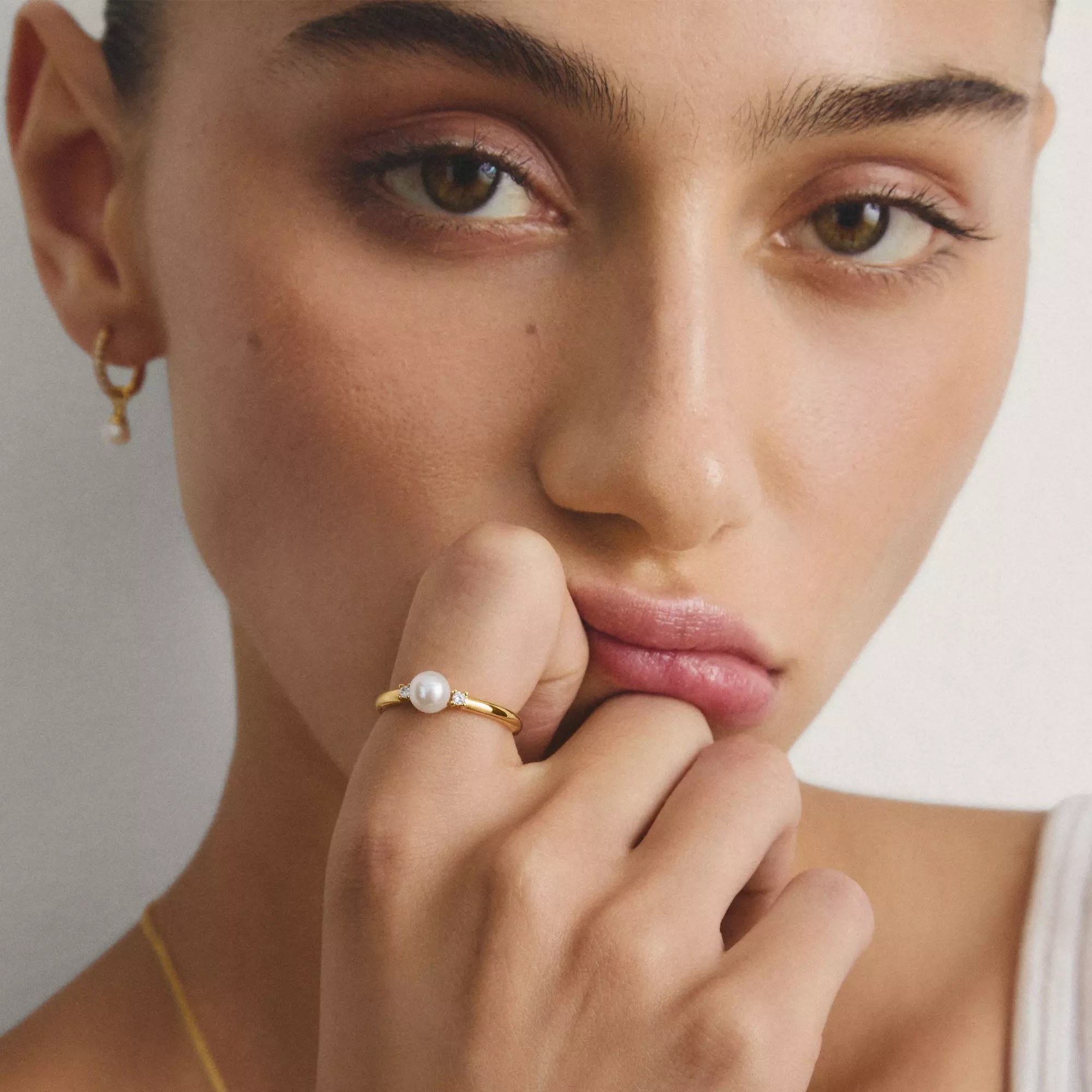 Thomas Sabo Classic Pearls - Ring - 18K Gelbgold-Vergoldung – Ansicht 3