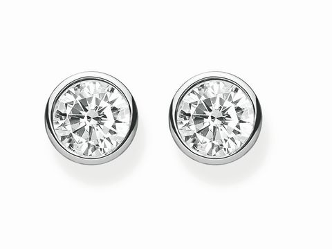 Ohrstecker von Thomas Sabo H1963-051-14 aus Silber mit weißen Zirkonia, runde Form, elegantes Design, funkelnd und zeitlos, ideal für jeden Anlass.