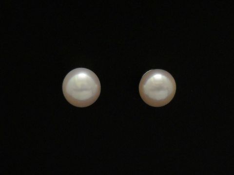 Zuchtperlen Ohrstecker 5mm aus Sterling Silber, schlichtes Design, Hersteller Juwelier Harnisch, elegante Perlen Ohrringe für jeden Anlass.