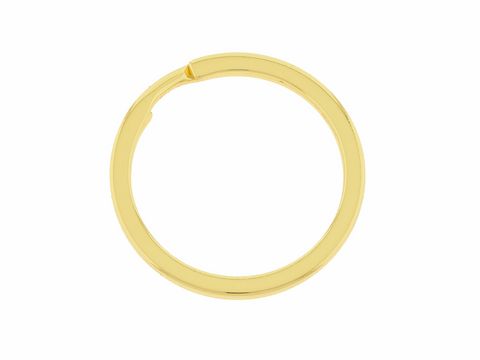 Spannring aus vergoldetem Edelstahl mit einem Durchmesser von 3 cm, ideal als Schlüsselanhänger oder für mechanische Anwendungen, hergestellt von Juwelier Harnisch.