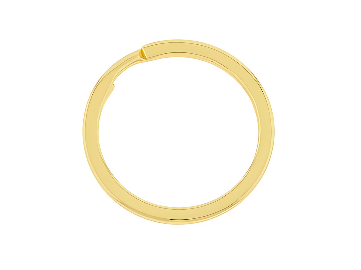 Spannring aus vergoldetem Edelstahl mit einem Durchmesser von 3 cm, ideal als Schlüsselanhänger oder für mechanische Anwendungen, hergestellt von Juwelier Harnisch.