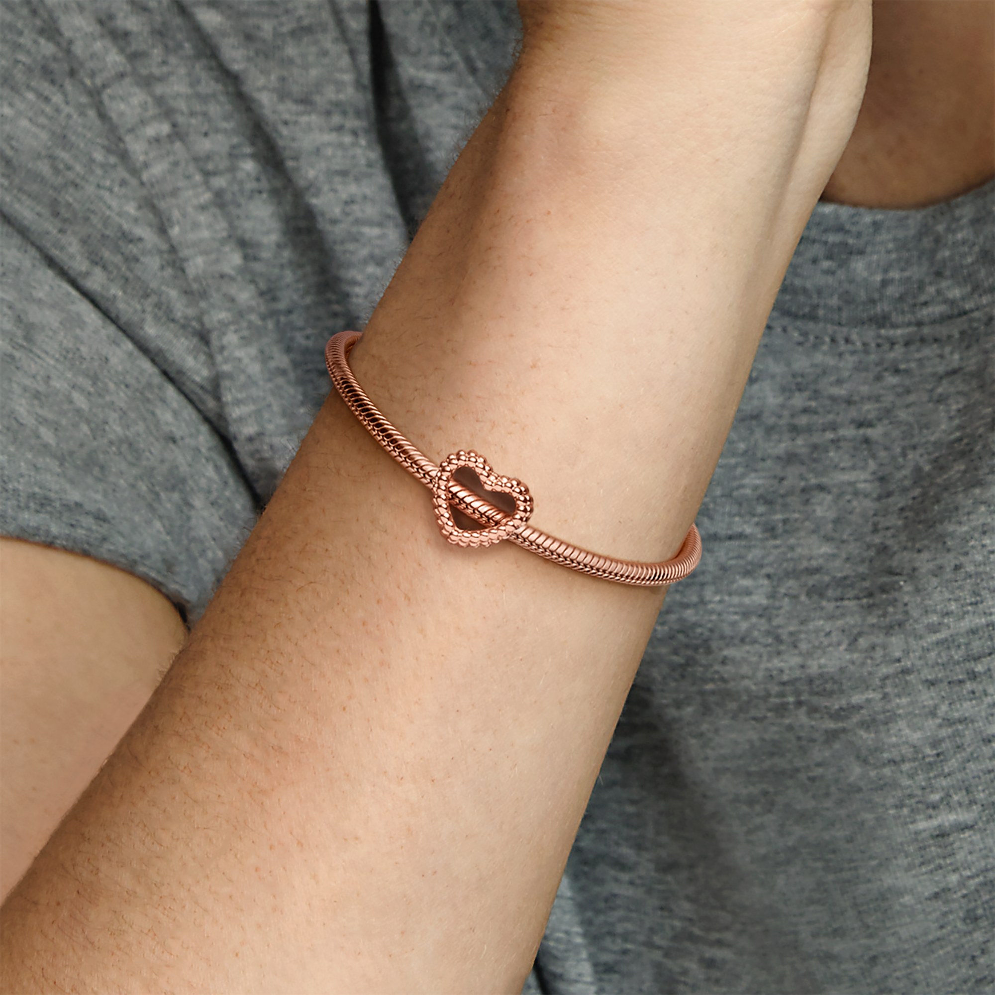PANDORA Perlenherz ROSÉ Charm – Ansicht 3