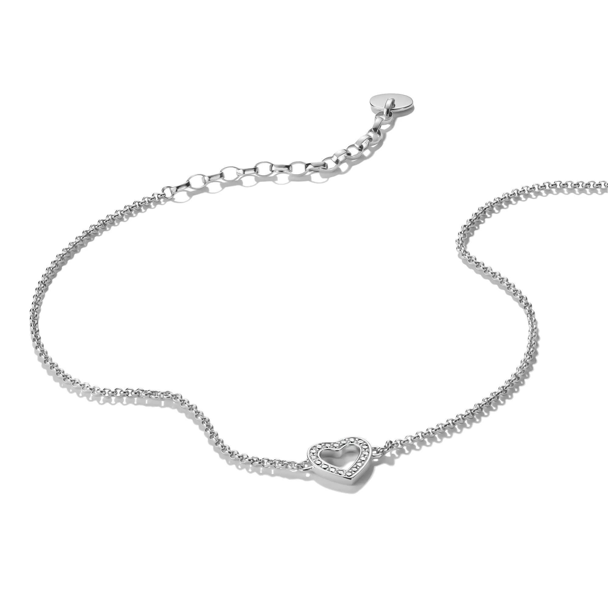 Thomas Sabo Fußkettchen Herz mit weißem Zirkonia – 27 cm – Ansicht 2