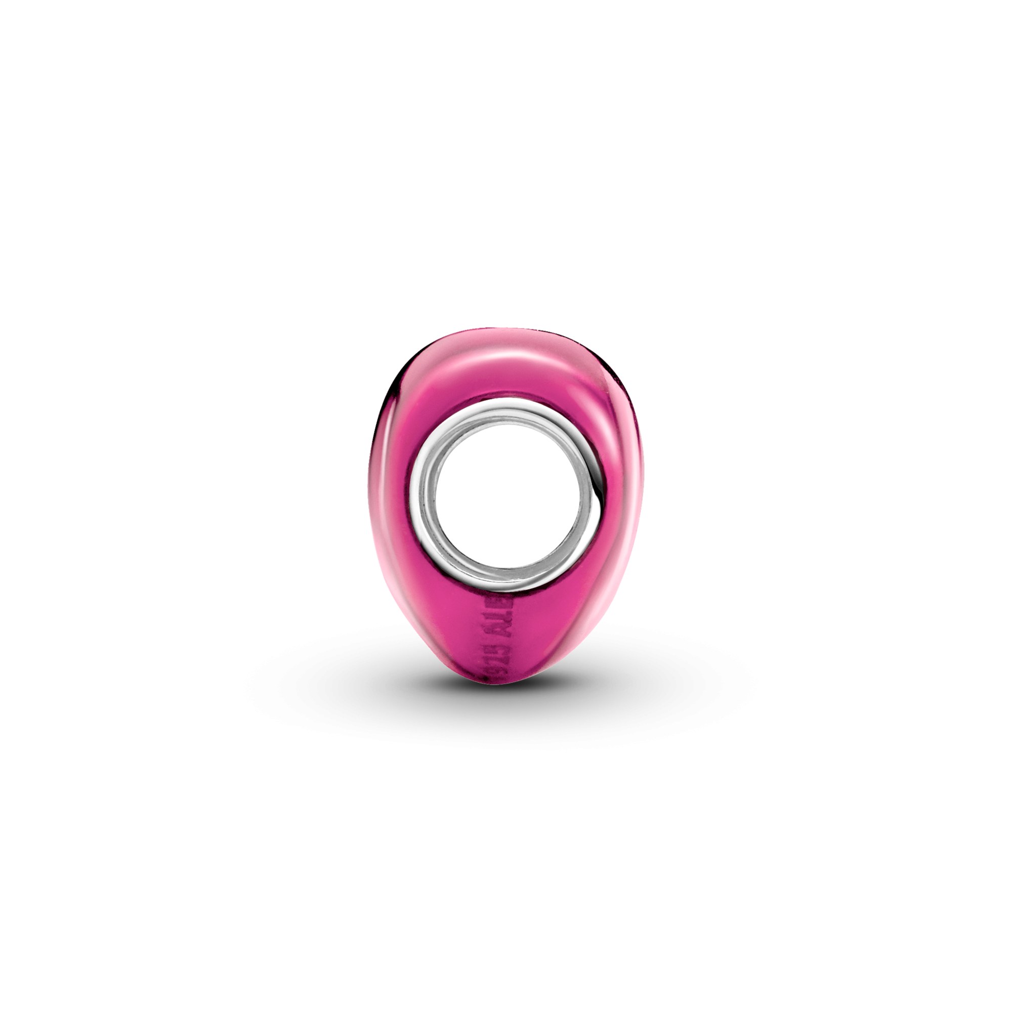 Pandora Metallic Herz Charm ROSA - Silber & Emaille – Ansicht 5