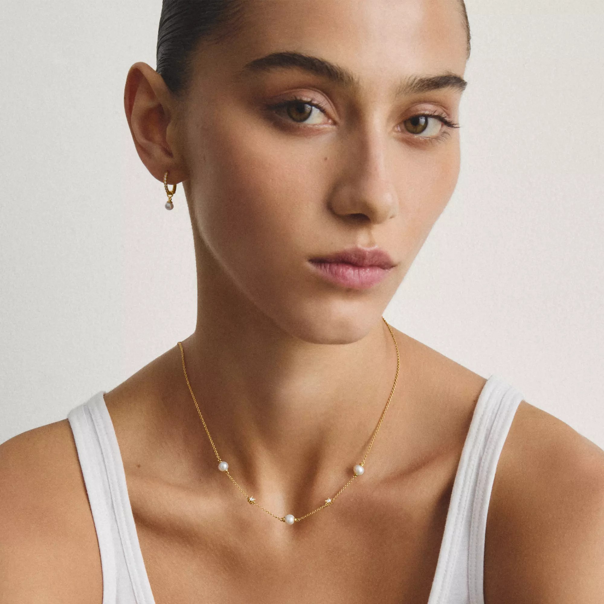 Thomas Sabo Classic Pearls - Halskette - 45 cm - 18K Gelbgold-Vergoldung – Ansicht 4