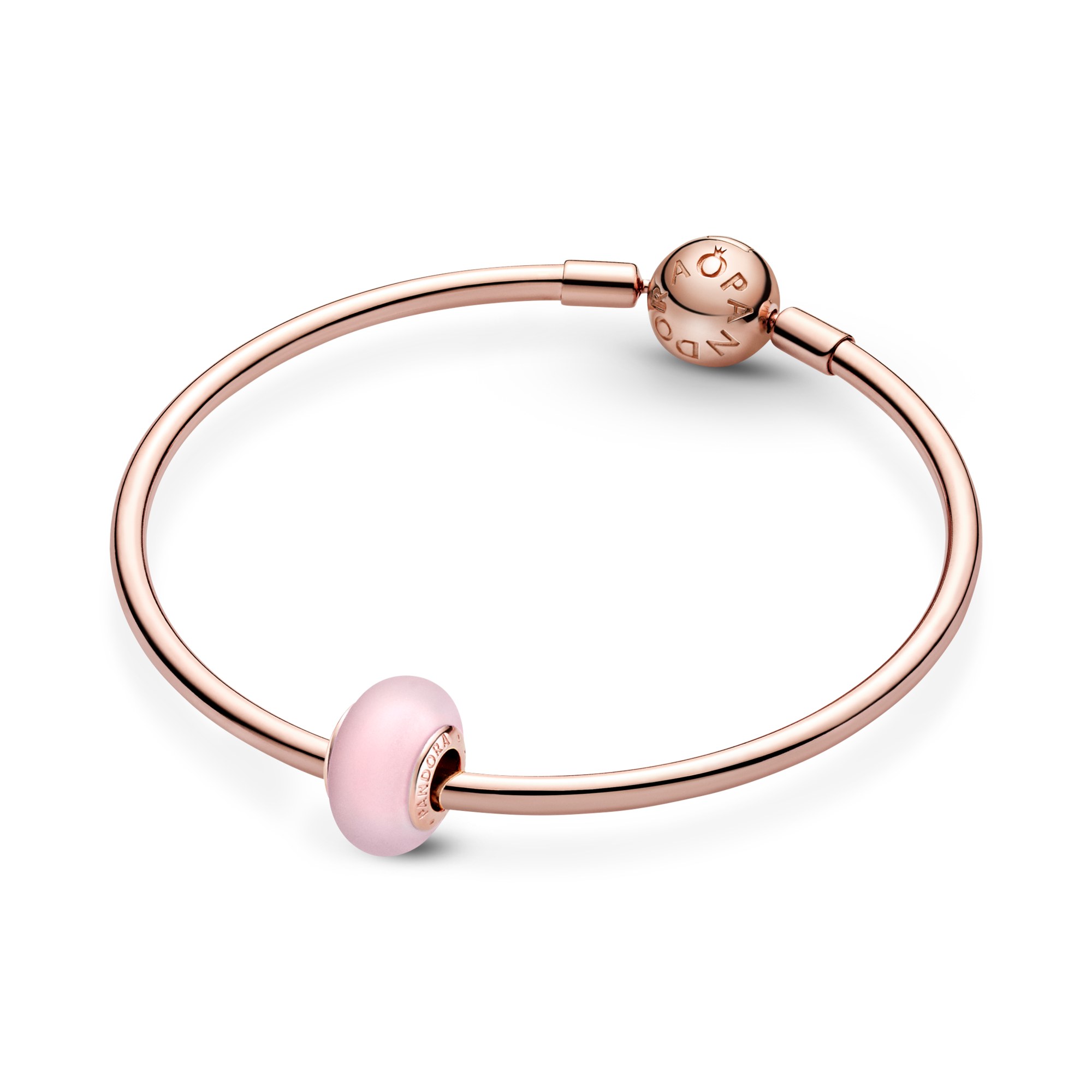 Pandora Rosé Mattrosa Muranoglas-Anhänger – Ansicht 3