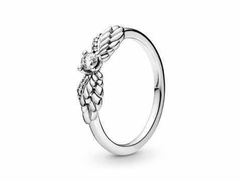 Pandora 198500C01-56 - Angel - Engelsflügel Sterling Silber Ring + Zirkonia - Gr. 56
