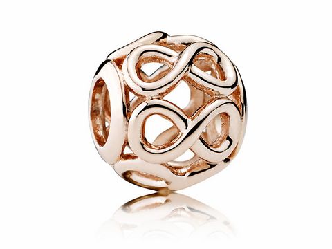 PANDORA 781872 Unendlichkeit Charm aus PANDORA Rose für die Hochzeit, filigranes Design mit Unendlichkeitszeichen, ideal für persönliche Schmuckstücke und besondere Anlässe.