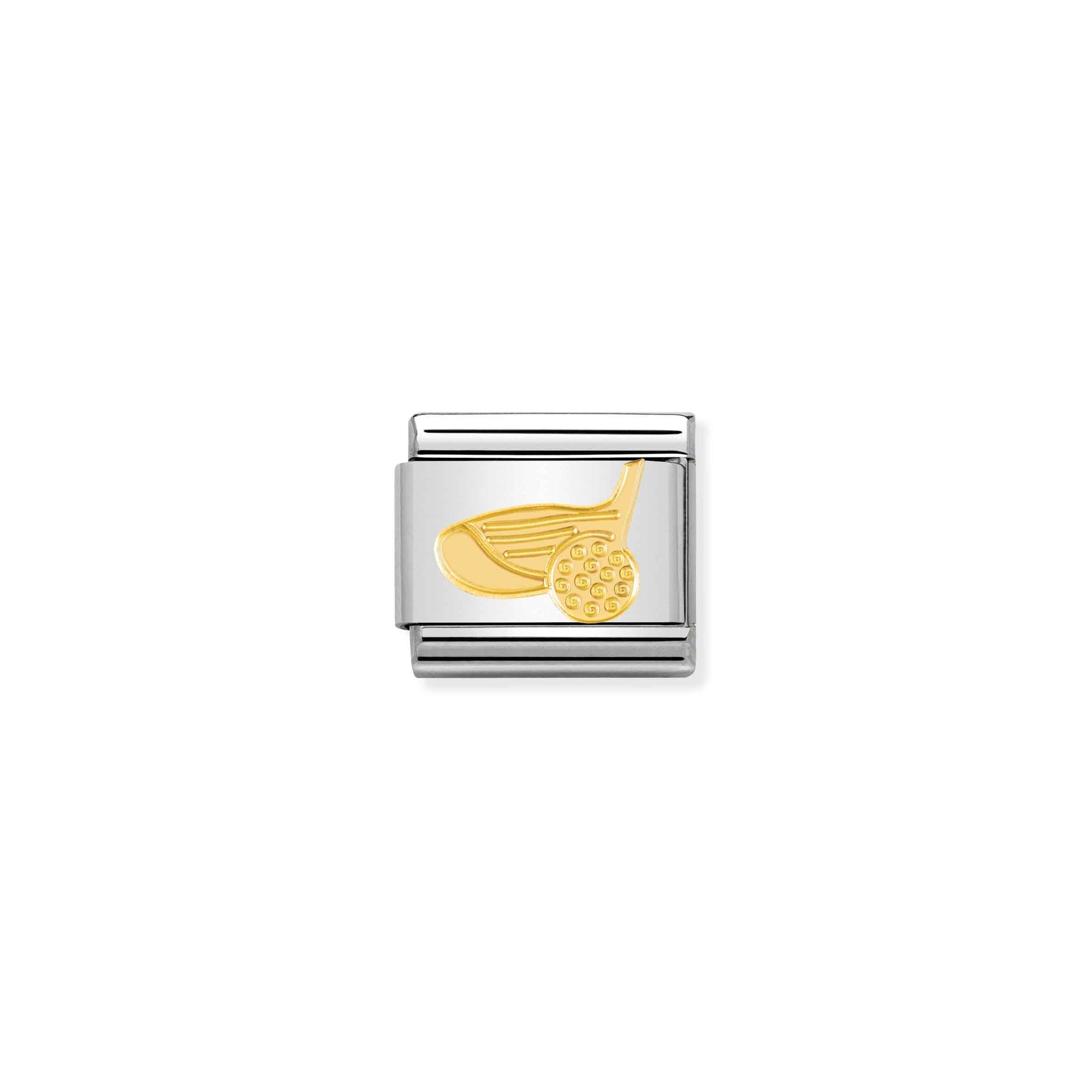 Nomination Composable Classic Charm Golfschläger mit Ball - Edelstahl, Gelbgold