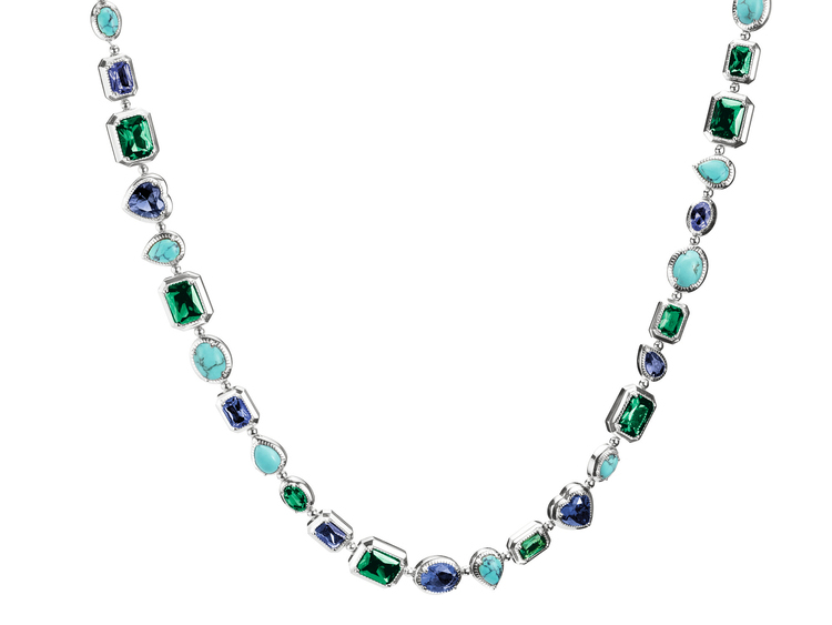 Thomas Sabo ELYNDRA KE2341-166-7-L45V - Halskette - 45 cm - Sterling Silber recy. & Nano-Kristall & Zirkonia
