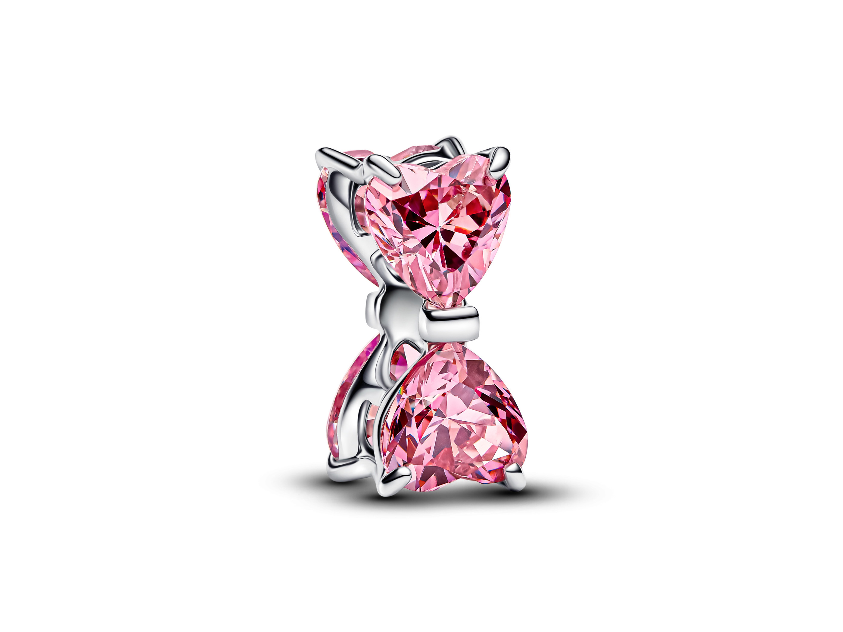 Pandora 794253C01 - Rosafarbene Schleife Charm - Sterling Silber - Zirkonia Pink