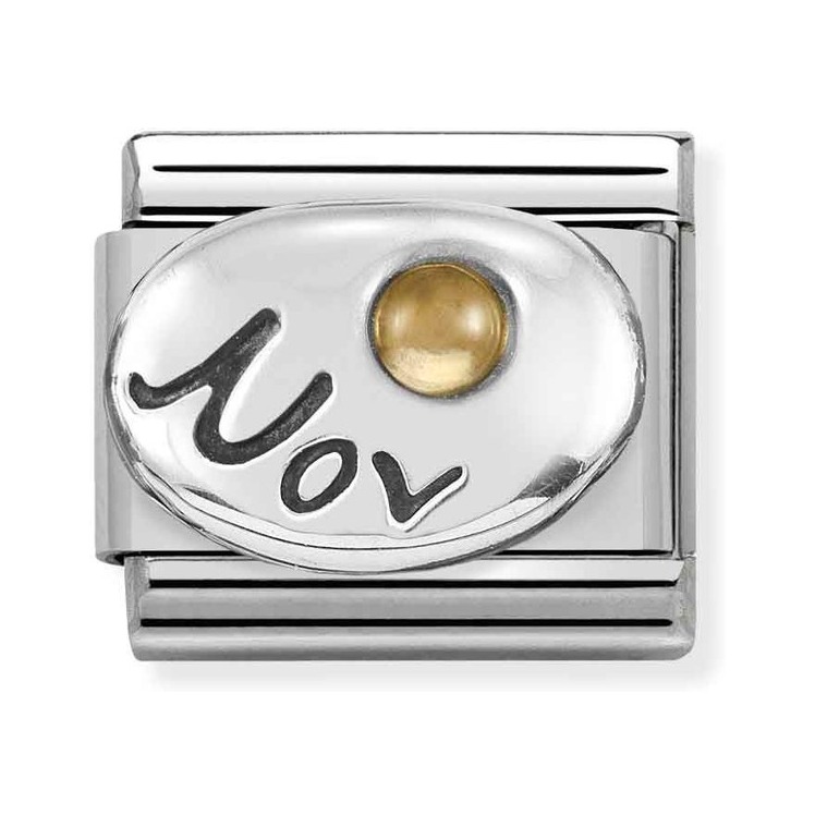 Nomination Composable Classic Charm Monatsstein November Zitrin - Edelstahl, Silber 925