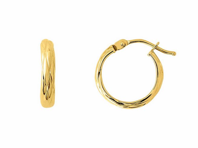Gelbgoldene Creolen aus 585er Echtgold, poliert, von Xenox, bieten einen eleganten Look und sind ideal für jeden Anlass. Der Ohrschmuck vereint zeitloses Design mit hochwertiger Verarbeitung.