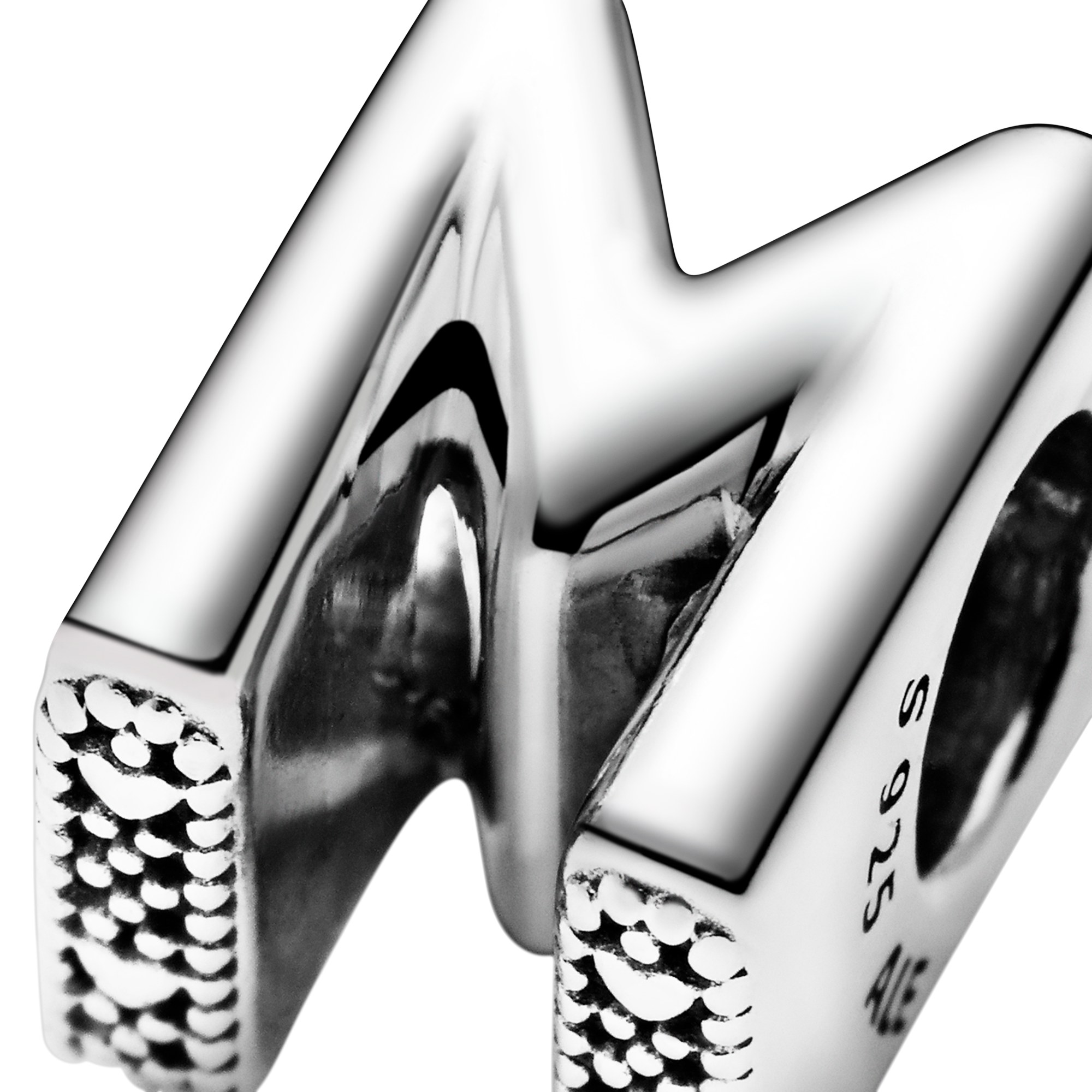 PANDORA Charm - Buchstabe M - Letter M - 925 Sterling Silber – Ansicht 4